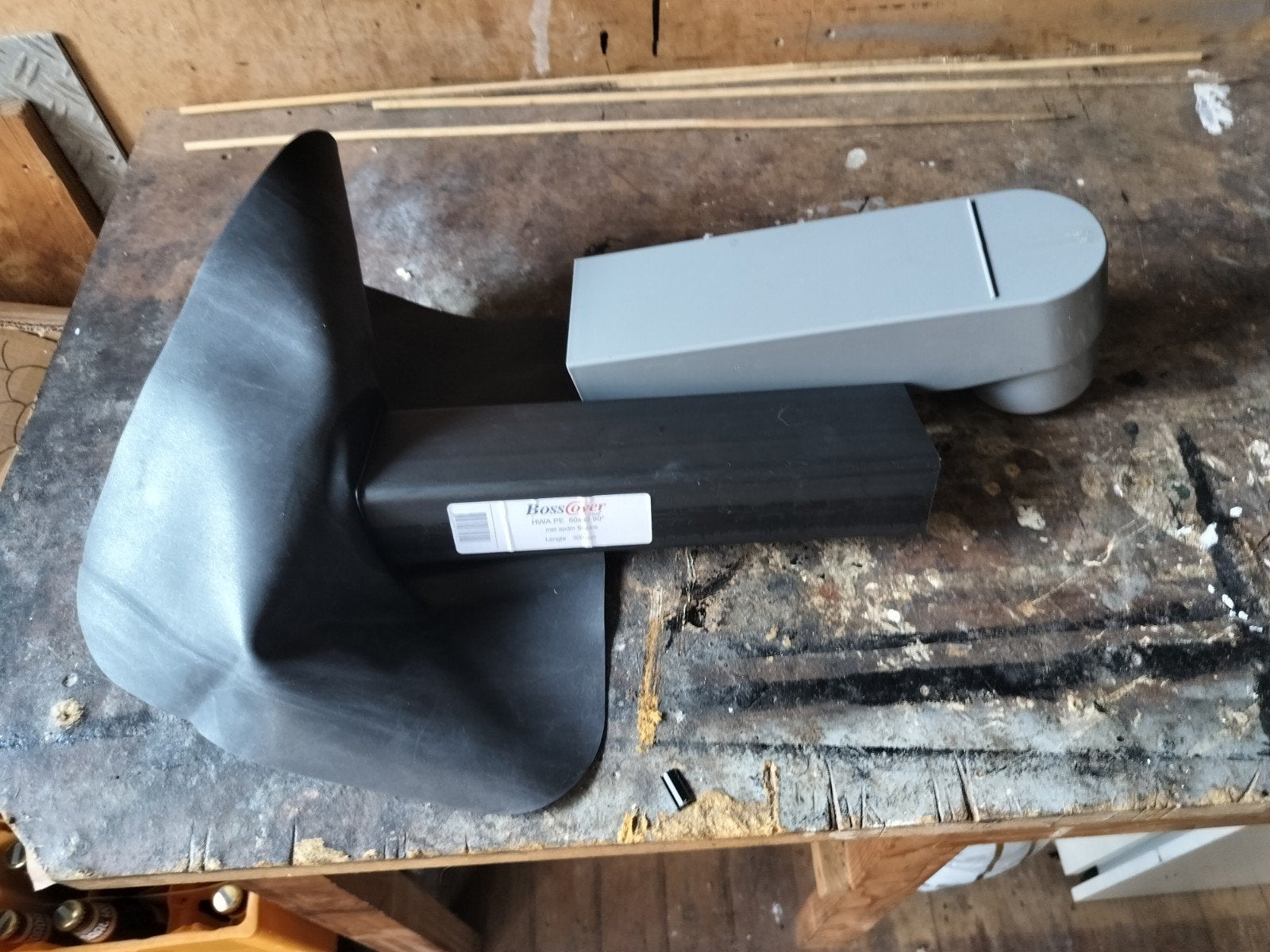 BossCover HWA PE 60x80 90 met EPDM slabbe, Afvoer, Pvc, 60 tot 80 mm, Nieuw