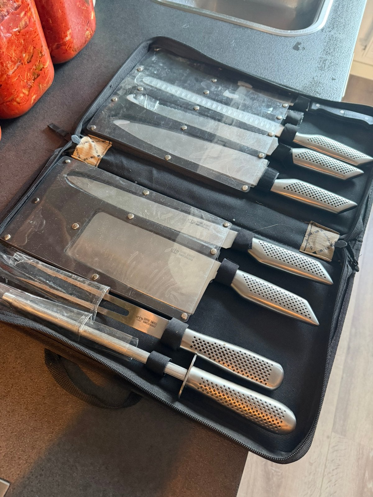 Luxe Royal Swiss Messenset in Etui – RVS, Ophalen, Gebruikt, Rvs of Chroom