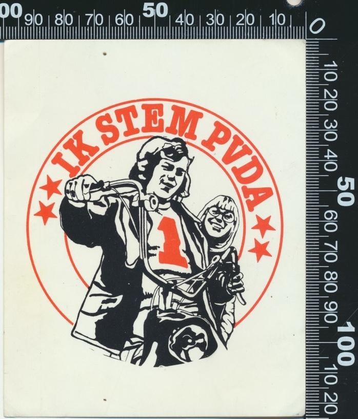 Sticker: PVDA - Ik stem PVDA - 1, Verzamelen, Stickers, Zo goed als nieuw, Bedrijf of Vereniging, Ophalen of Verzenden