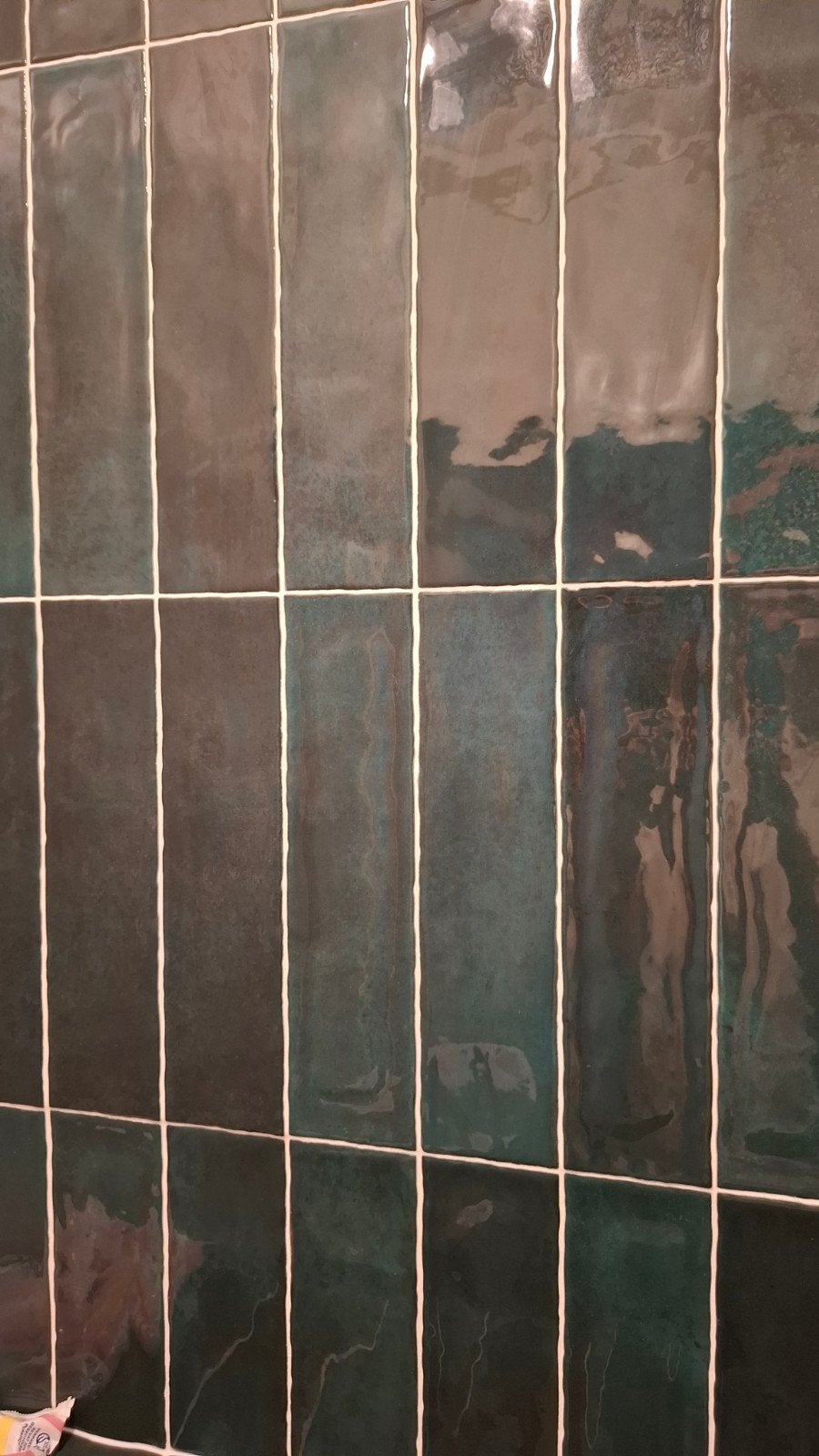 5 dozen Ravera Wandtegels 300x75 mm - Groen/Blauw Glans, Doe-het-zelf en Verbouw, Tegels, Ophalen, Nieuw, Minder dan 20 cm, 20 tot 40 cm
