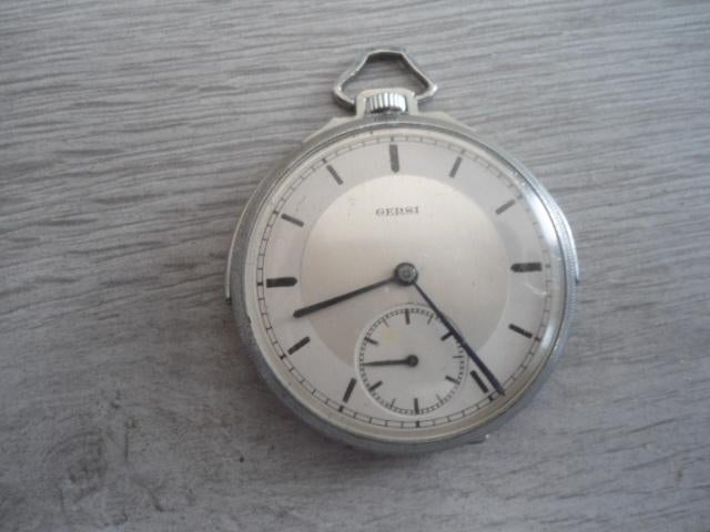 Gersi; Zakhorloge - mei 1937, Sieraden, Tassen en Uiterlijk, Horloges | Antiek, Overige merken, Zakhorloge, Staal, 1930 tot 1960