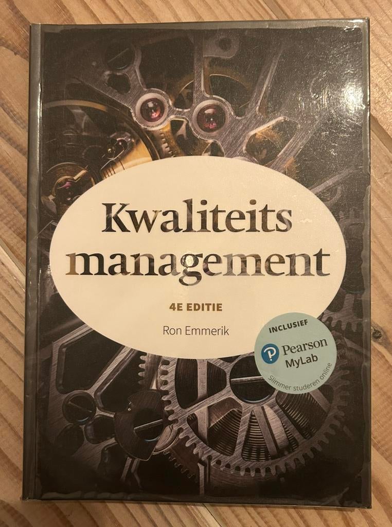 Kwaliteitsmanagement, 4e editie met MyLab NL togangscode, Ophalen, Ron Emmerik, Zo goed als nieuw, Nederlands