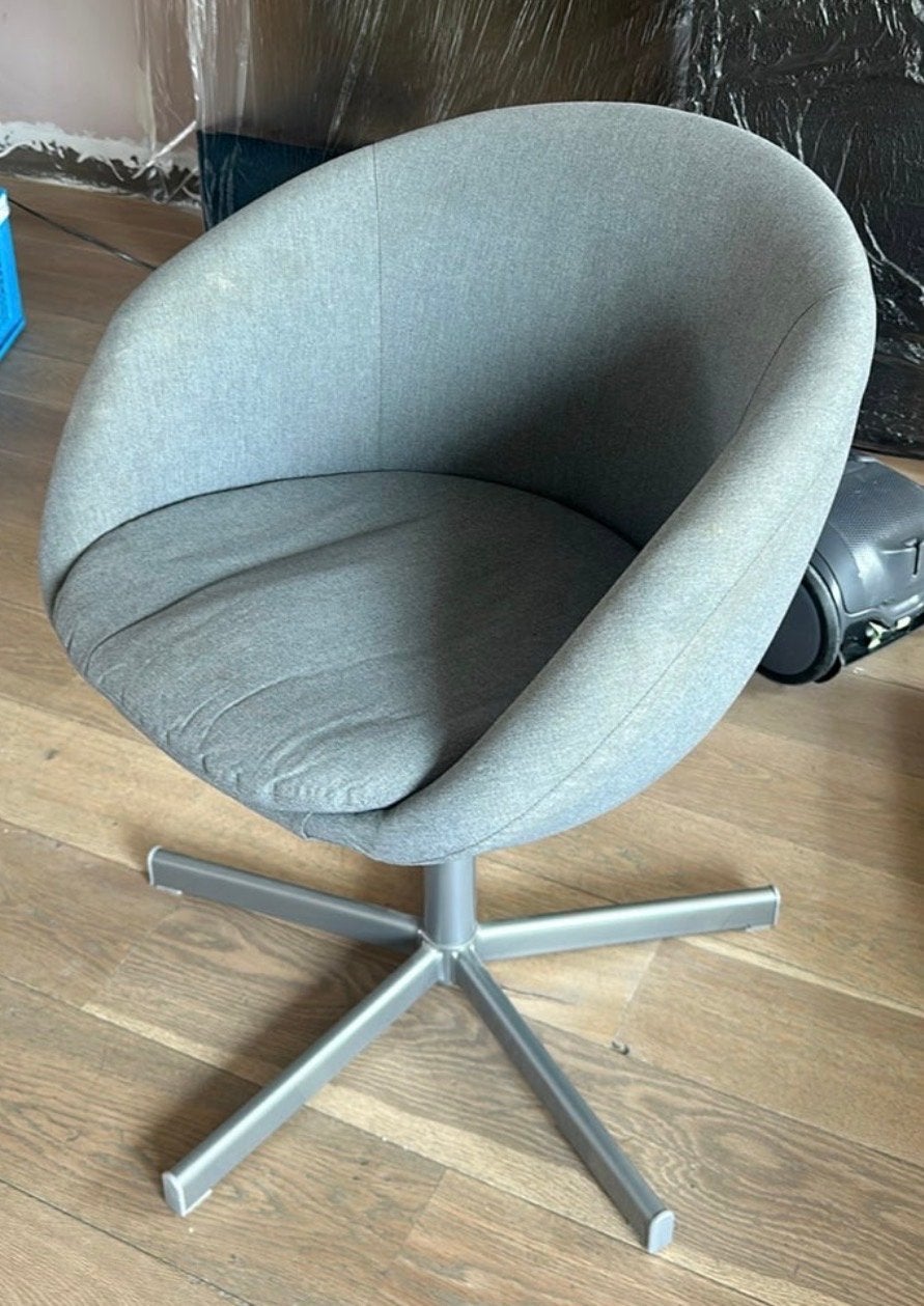 IKEA SKRUVSTA Bureaustoel - Grijs, GEBRUIKT, Ophalen, Gebruikt, Eén, Stof