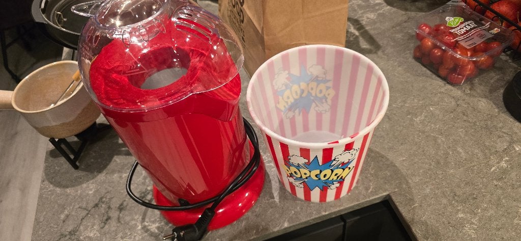 Popcornmachine met Emmer Rood Thuisbioscoop, Witgoed en Apparatuur, Onderdelen en Toebehoren, Ophalen