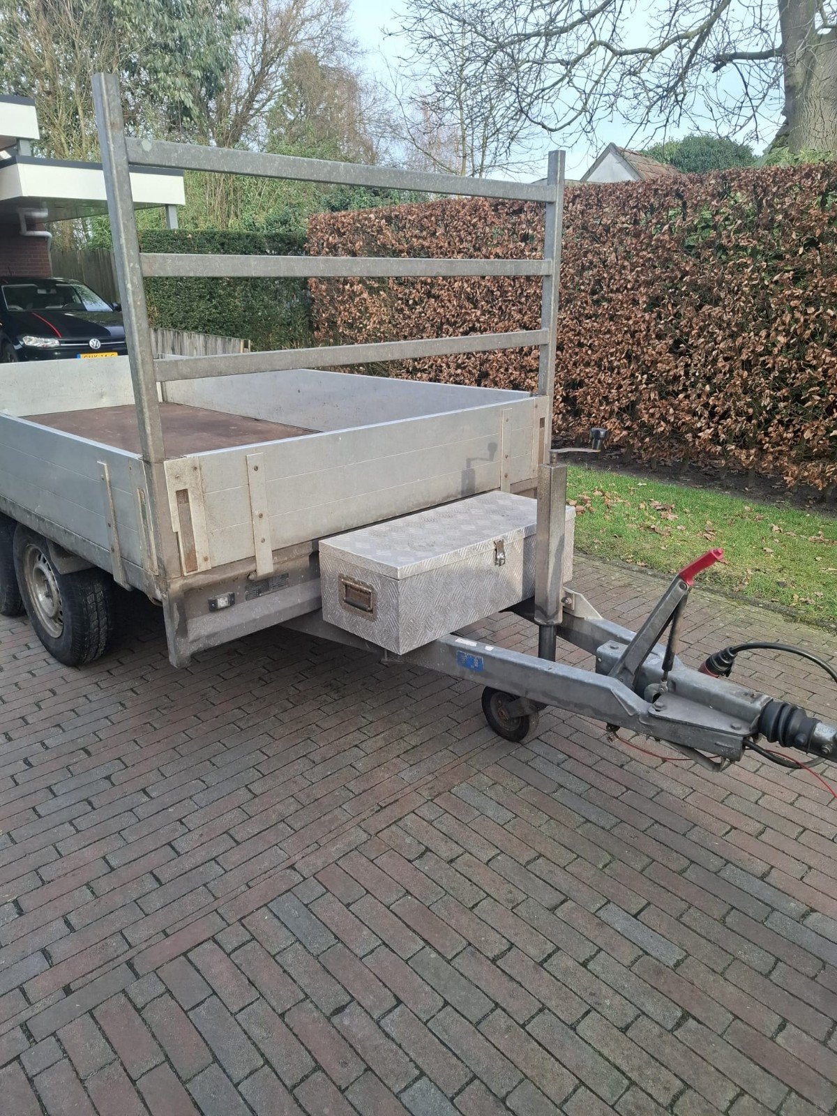 Anssems PSX2 plateau aanhanger - Nieuwe banden, LED, Ophalen, Gebruikt