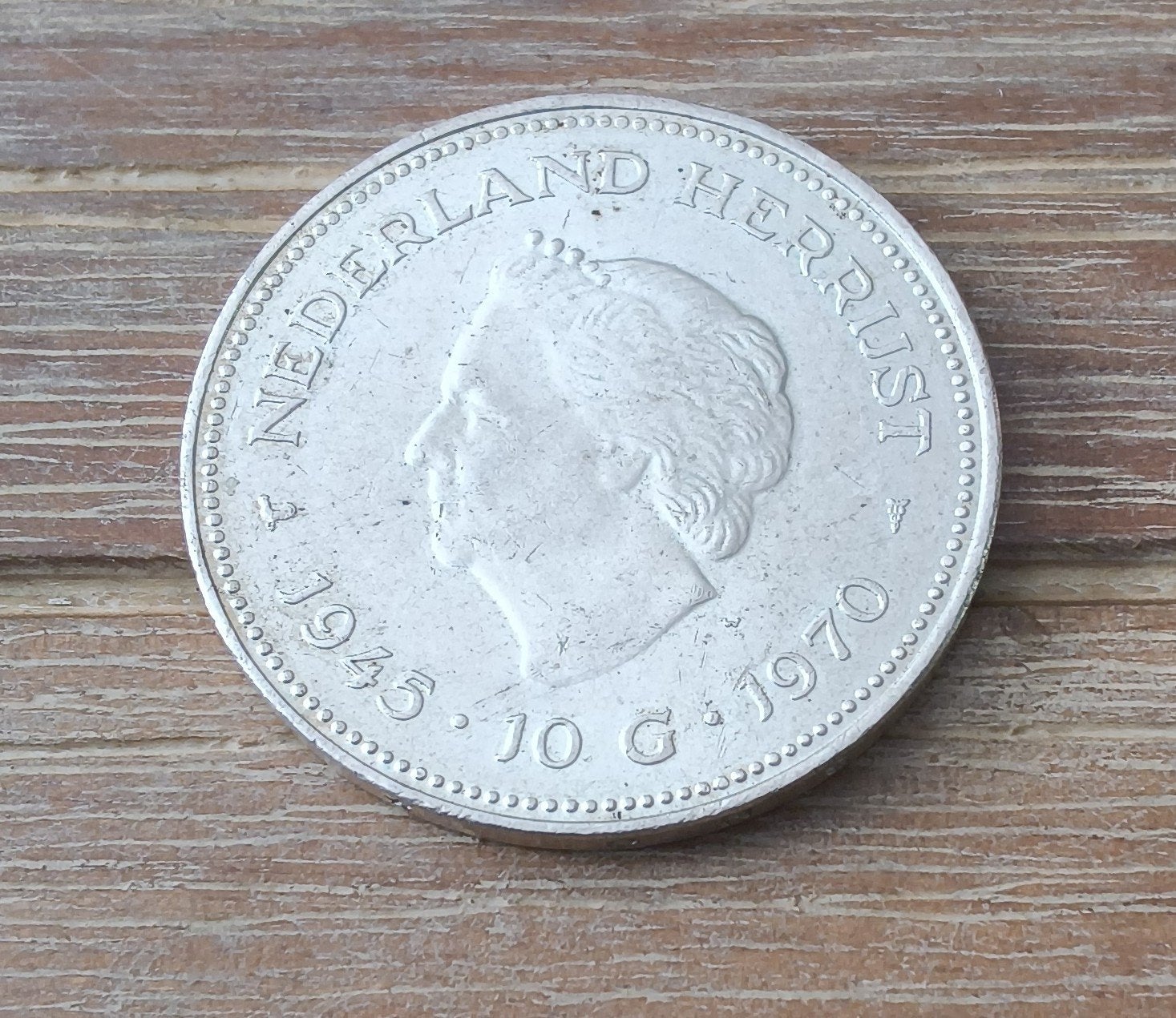 Zilveren 10 Gulden munt Koningin Juliana 1970, Ophalen