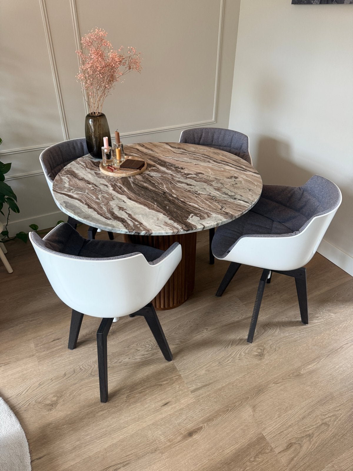4 designstoelen van MDF Italia, Huis en Inrichting, Stoelen, Gebruikt, Wit, Vier, Ophalen