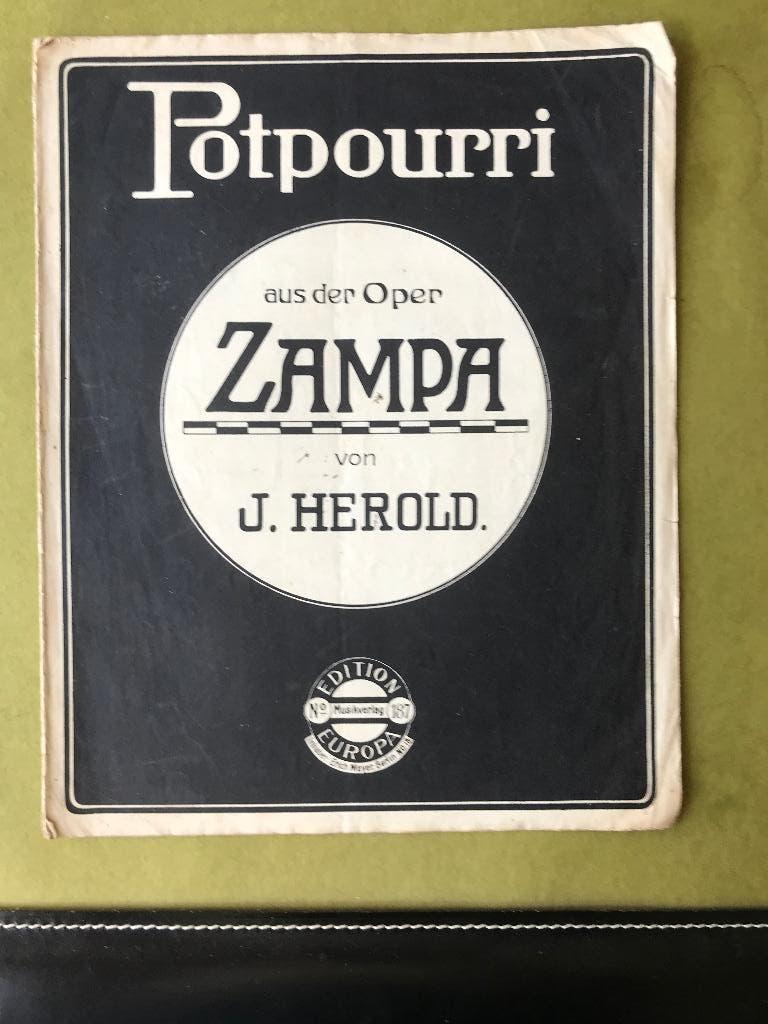 Potpourri uit de opera Zampa van J. Herold, Gebruikt, Klassiek, Ophalen of Verzenden, Keyboard