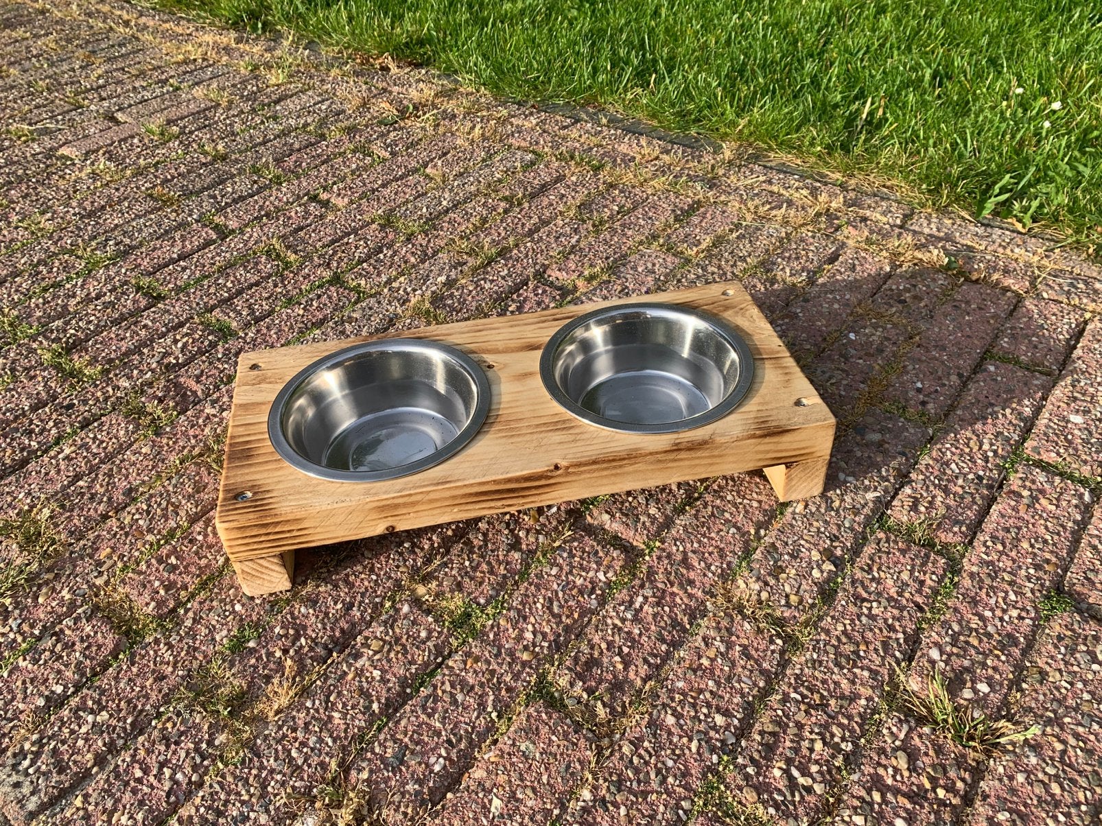 Steigerhouten katten voerbakjes standaard, Ophalen of Verzenden, Nieuw