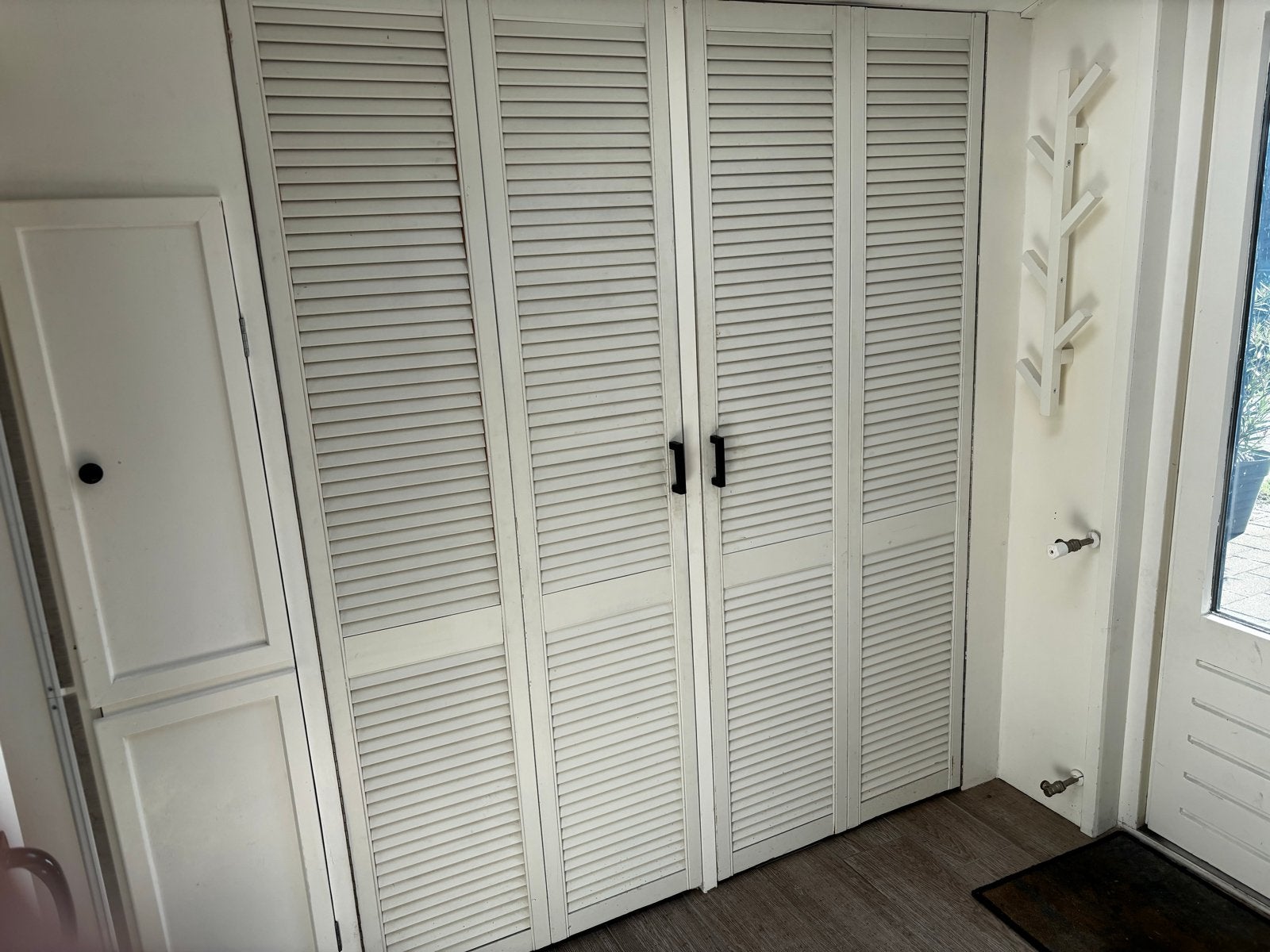 4 witte louvredeuren - 1.99 x 0.39 m, Ophalen, Gebruikt, Minder dan 80 cm, Binnendeur