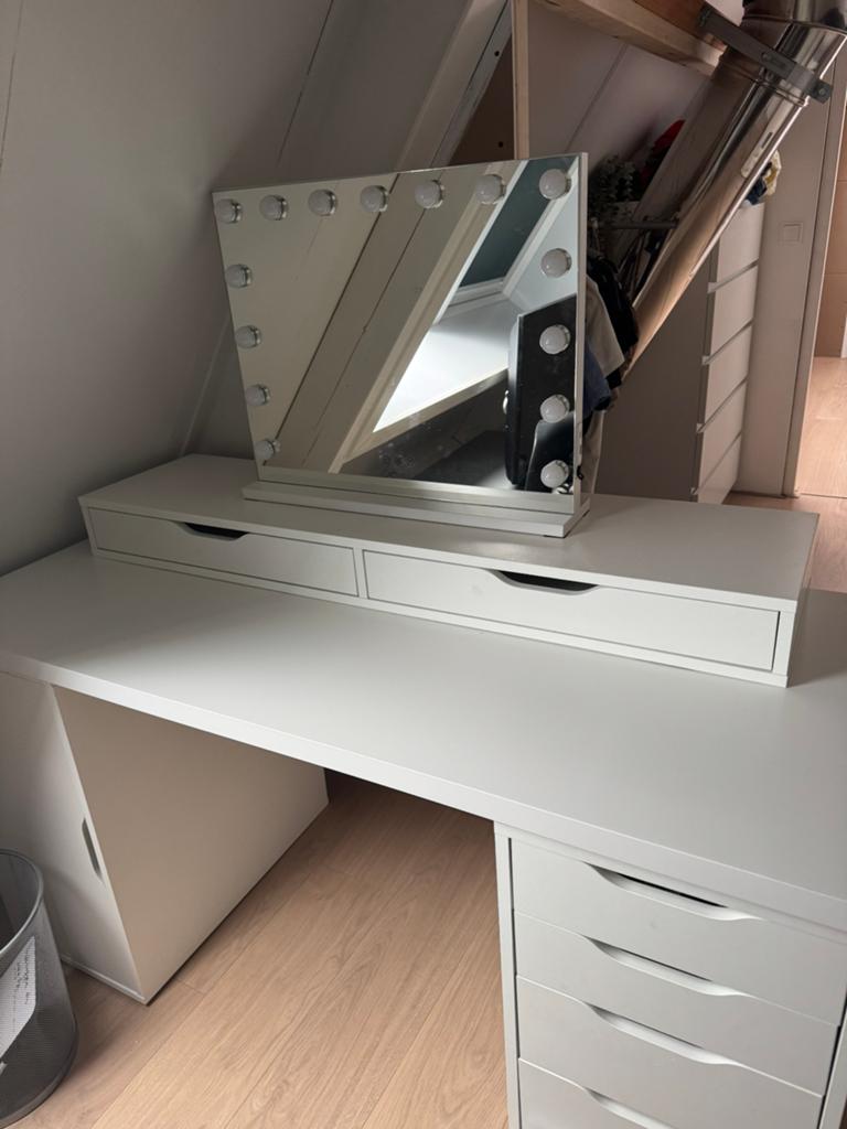 ebky alex ikea - plank met lades bureau monitor verhoging, Met lades, Nieuw, IKEA, Wit