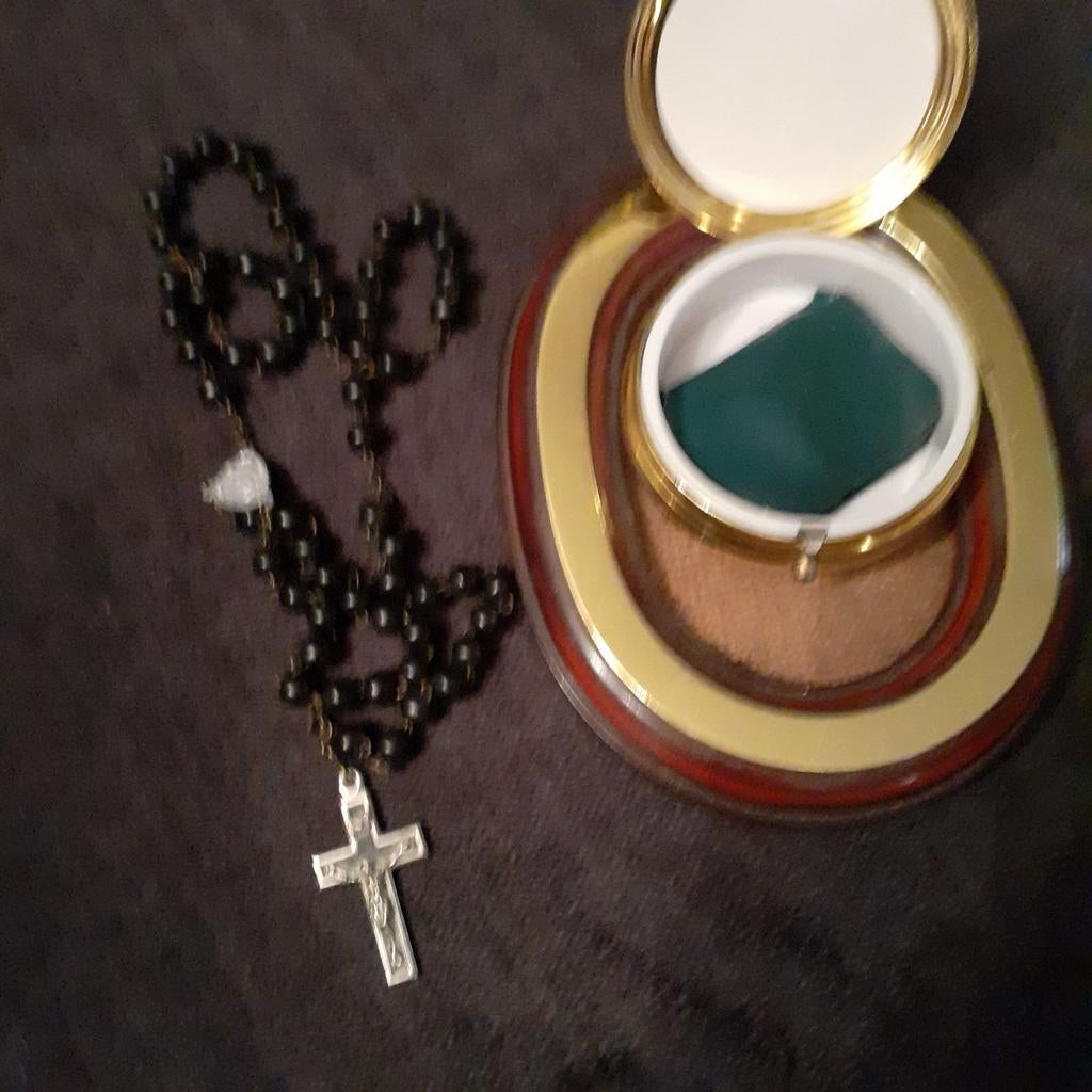 Religieuze set: Rozenkrans en afbeelding Laatste Avondmaal, Ophalen of Verzenden