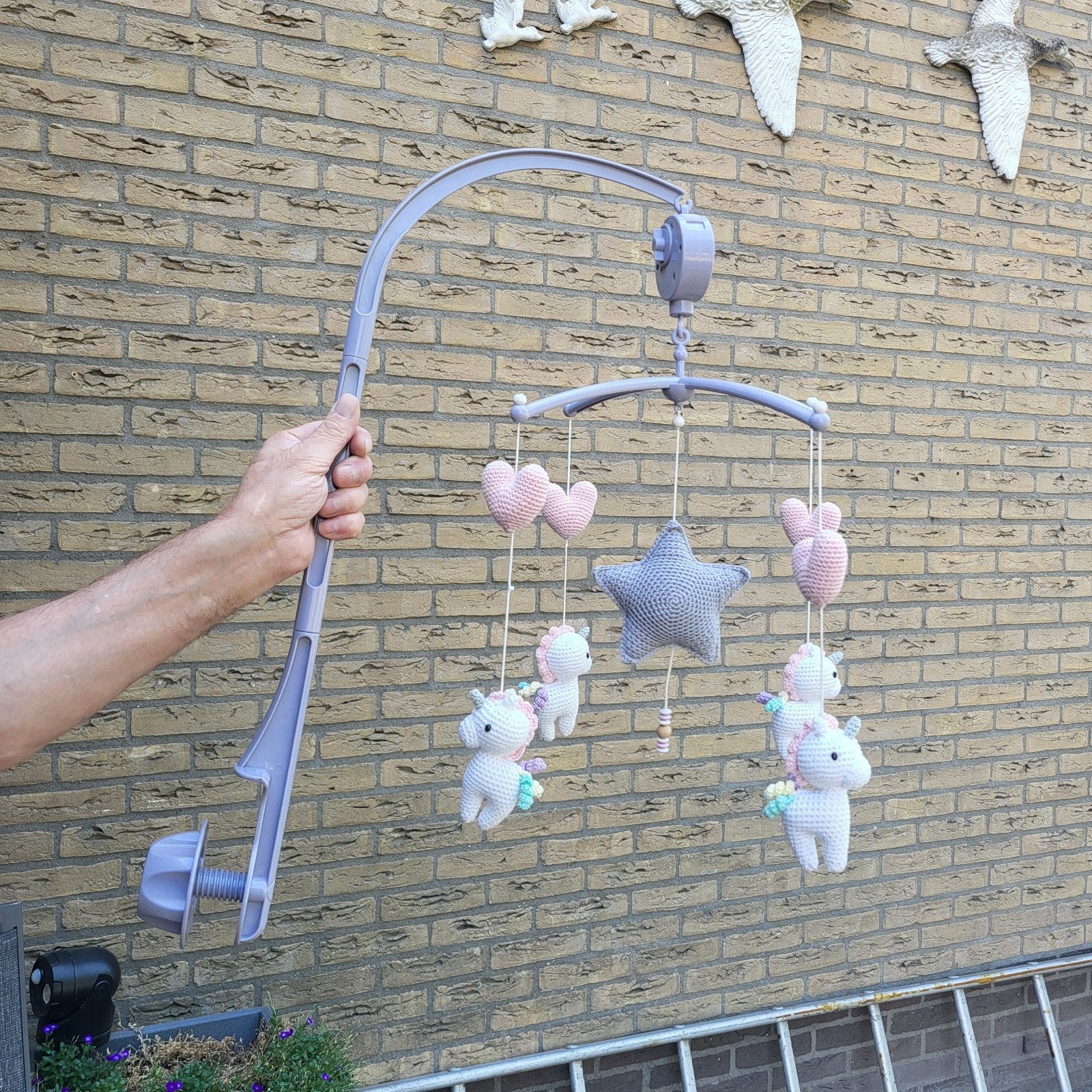 Baby muziek mobiel (handmade) unicorn, Kinderen en Baby's, Ophalen, Maat 62