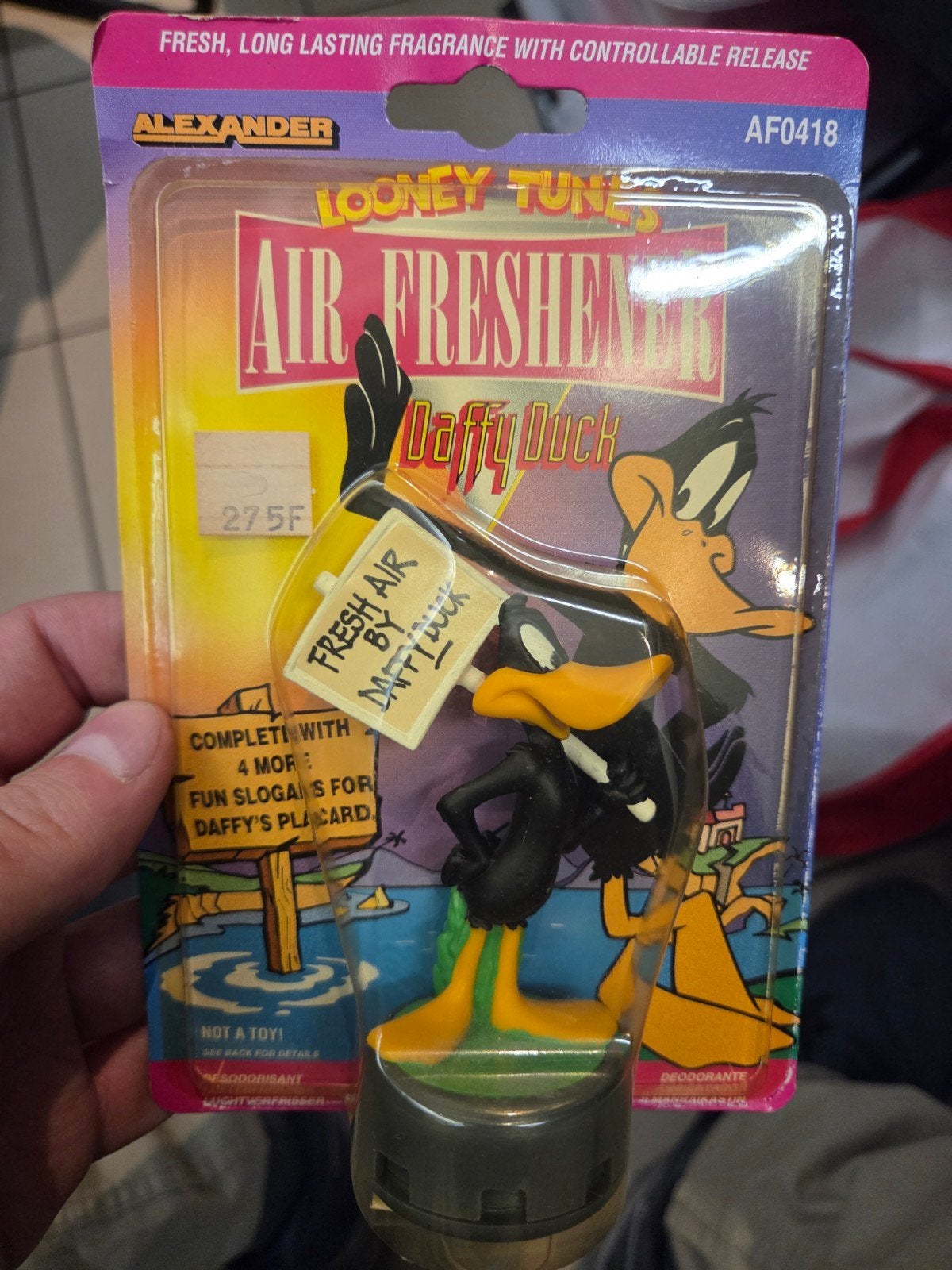 Vintage Looney Tunes Daffy Duck Autoluchtverfrisser (Jaren ', Verzamelen, Ophalen of Verzenden, Huis en Inrichting