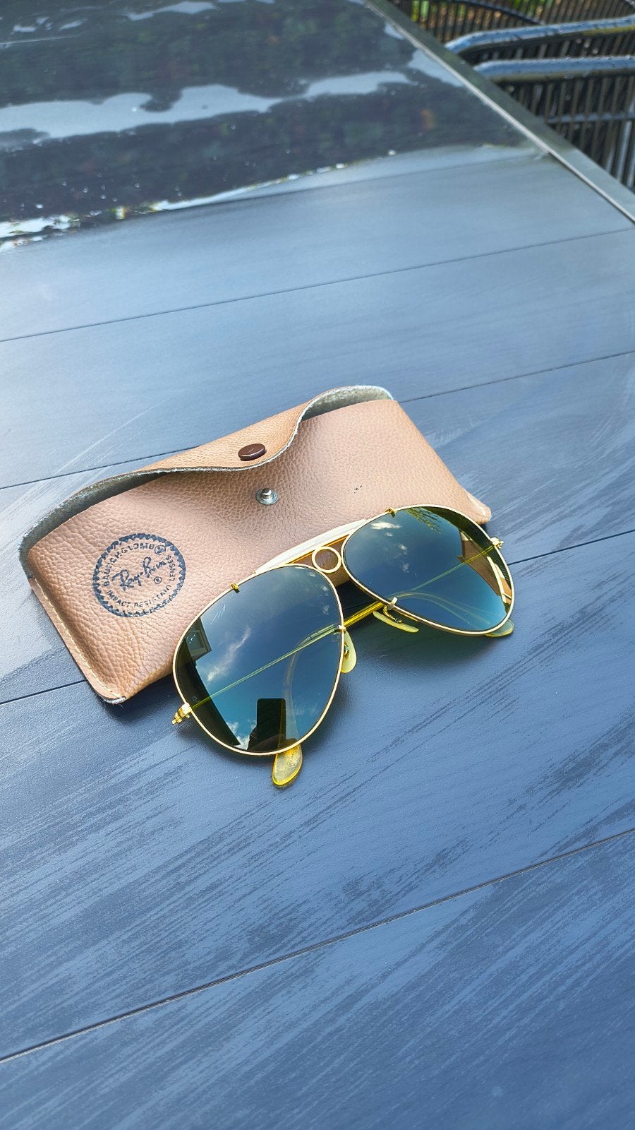 Mooie Rayban B&L U.S.A. Shooter jaren'70 in zeer goede staat, Ophalen of Verzenden, Zo goed als nieuw, Zwart, Ray-Ban
