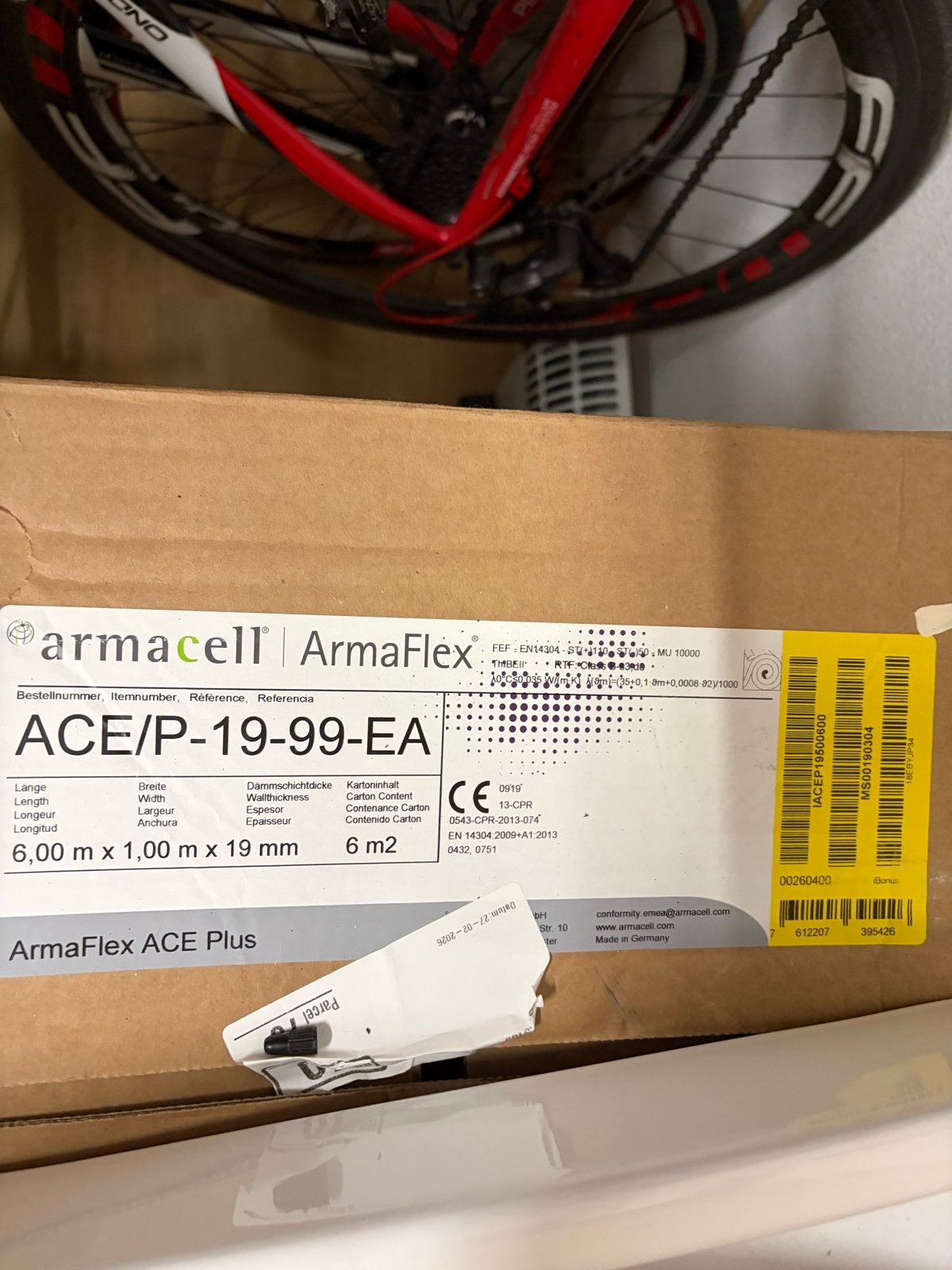 ArmaFlex ACE Plus isolatieplaat 6m² - 19mm dik, Doe-het-zelf en Verbouw, Isolatie en Afdichting, Overige materialen, Nieuw, 5 tot 10 m²