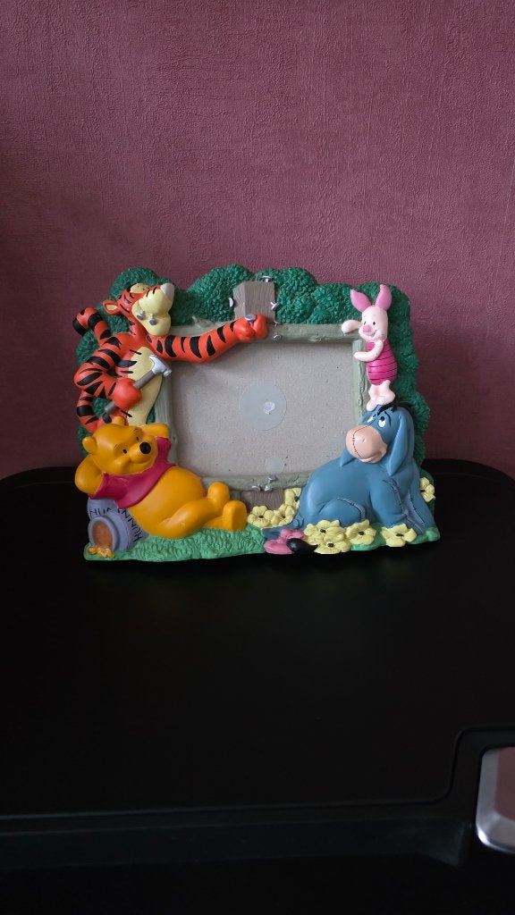 Winnie The Pooh Fotolijst🦚Euro Disney🦚In Mooie Staat, Ophalen, Winnie de Poeh of vrienden, Gebruikt, Beeldje of Figuurtje