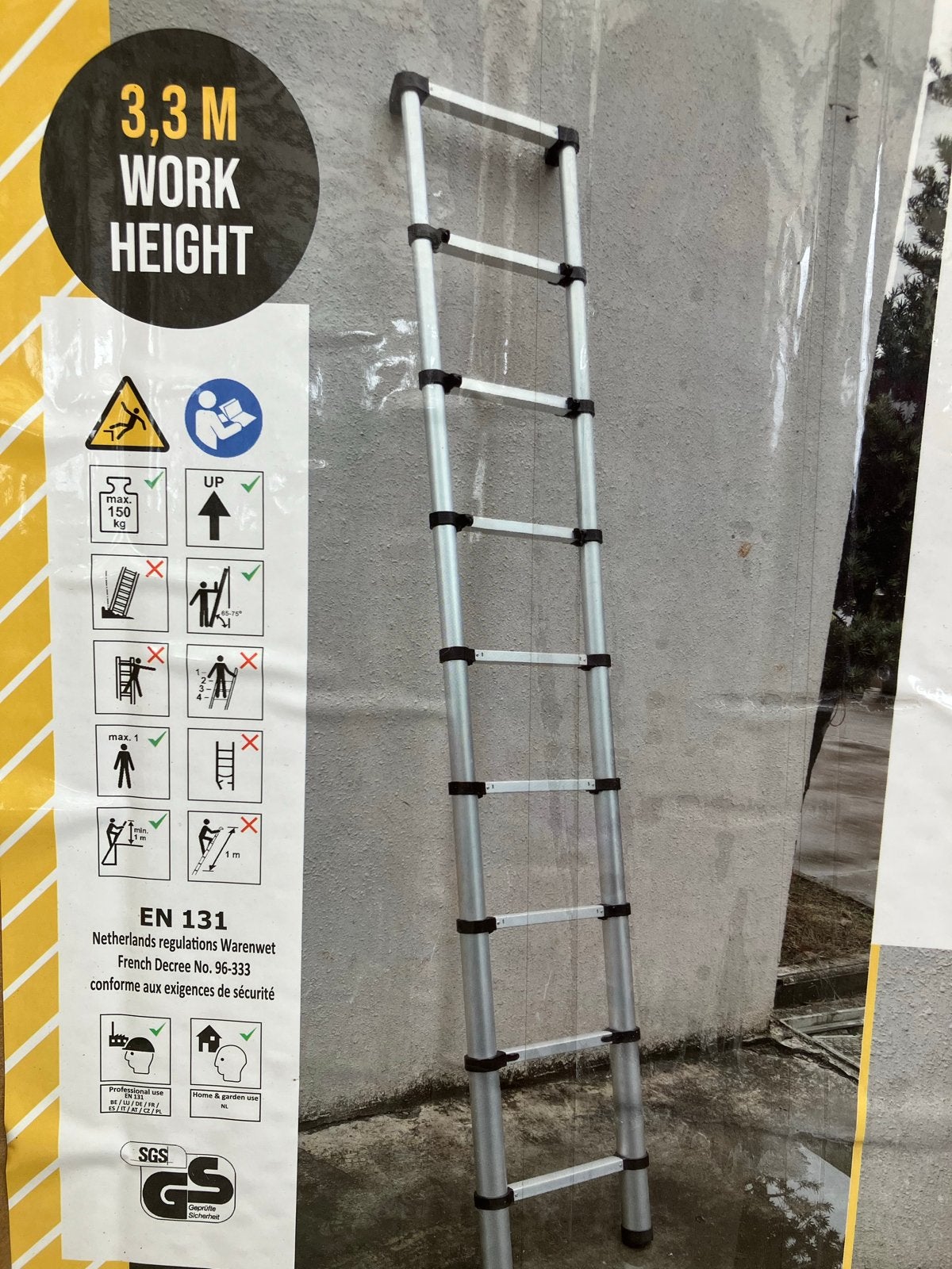 Mr. Safe Telescoopladder 2.6M - Compact en Veilig, Nieuw, Ophalen of Verzenden, Ladder, Opvouwbaar of Inschuifbaar