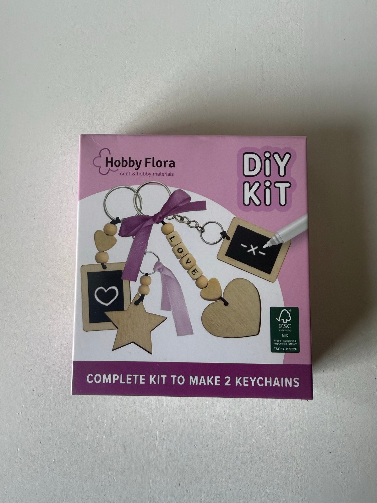 Hobby Flora DIY Kit: 2 Sleutelhangers Maken, Hobby en Vrije tijd, Overige thema's, Nieuw, Meerkleurig, Educatief