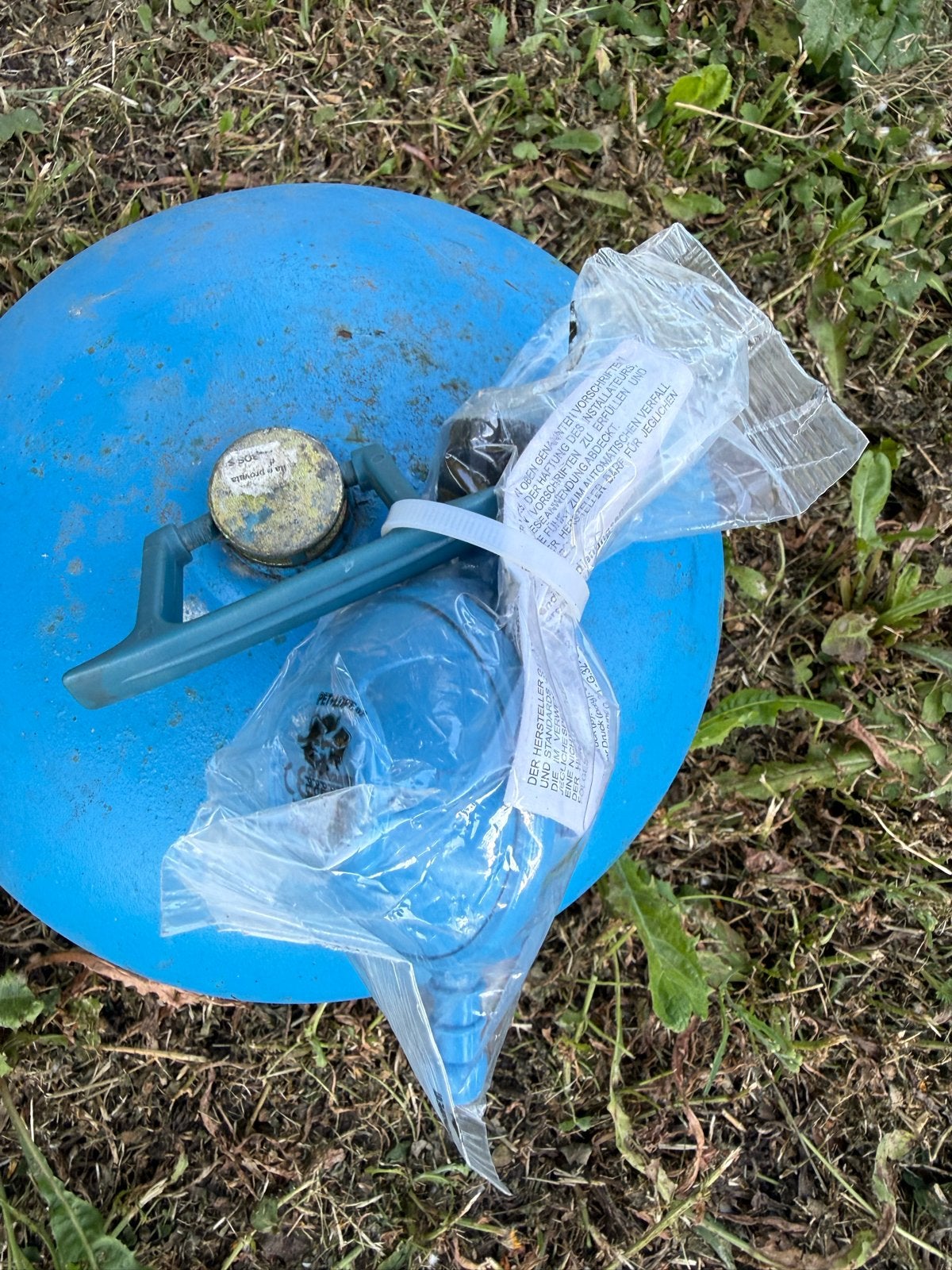 Campingaz gasfles met drukregelaar, Ophalen, Gebruikt
