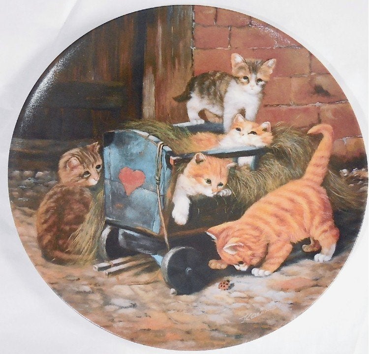 Wandbord Die Spielkameraden Gelimiteerde Uitgave! kittens, Verzenden, Zo goed als nieuw