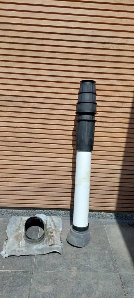ECONEXT HR Afvoerbuis Ø80-80mm met loden slab, Afvoer, Gebruikt, Aluminium, Ophalen of Verzenden