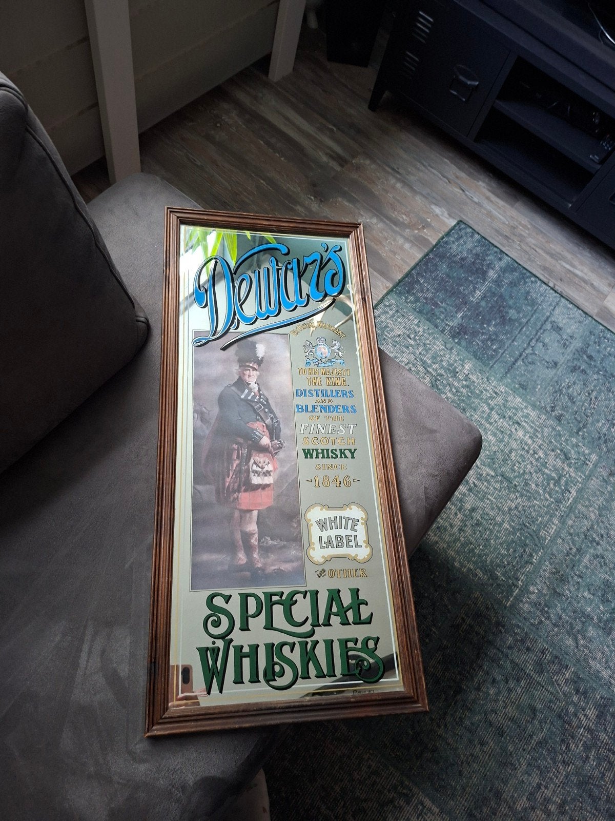 Dewar's whisky reclamespiegel, Ophalen, Zo goed als nieuw, Reclamebord