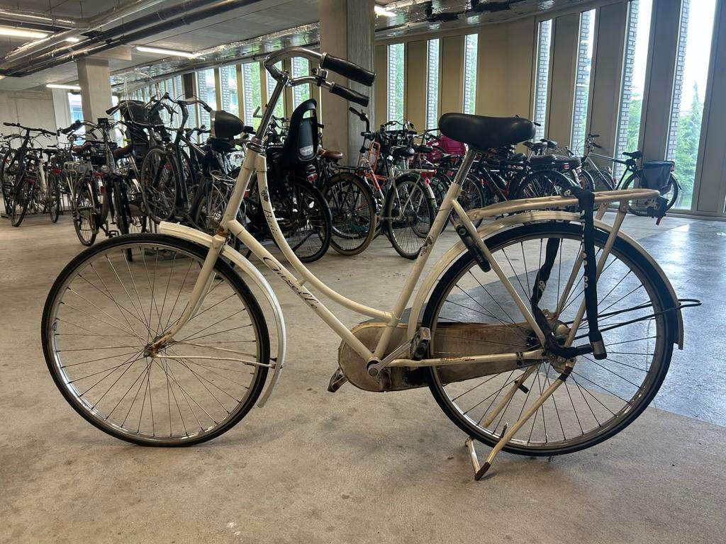 Gazelle witte omafiets (opknapper!), Fietsen en Brommers, Fietsen | Dames | Damesfietsen, Ophalen, Terugtraprem, Gazelle, 53 tot 56 cm