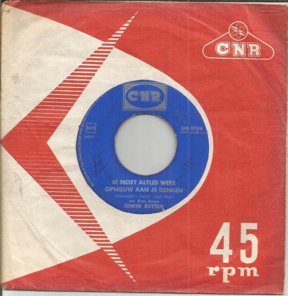 Edwin Rutten – Ik Moet Altijd Weer Opnieuw Aan Je Denken, 7 inch, Ophalen of Verzenden, Zo goed als nieuw, Levenslied of Smartlap
