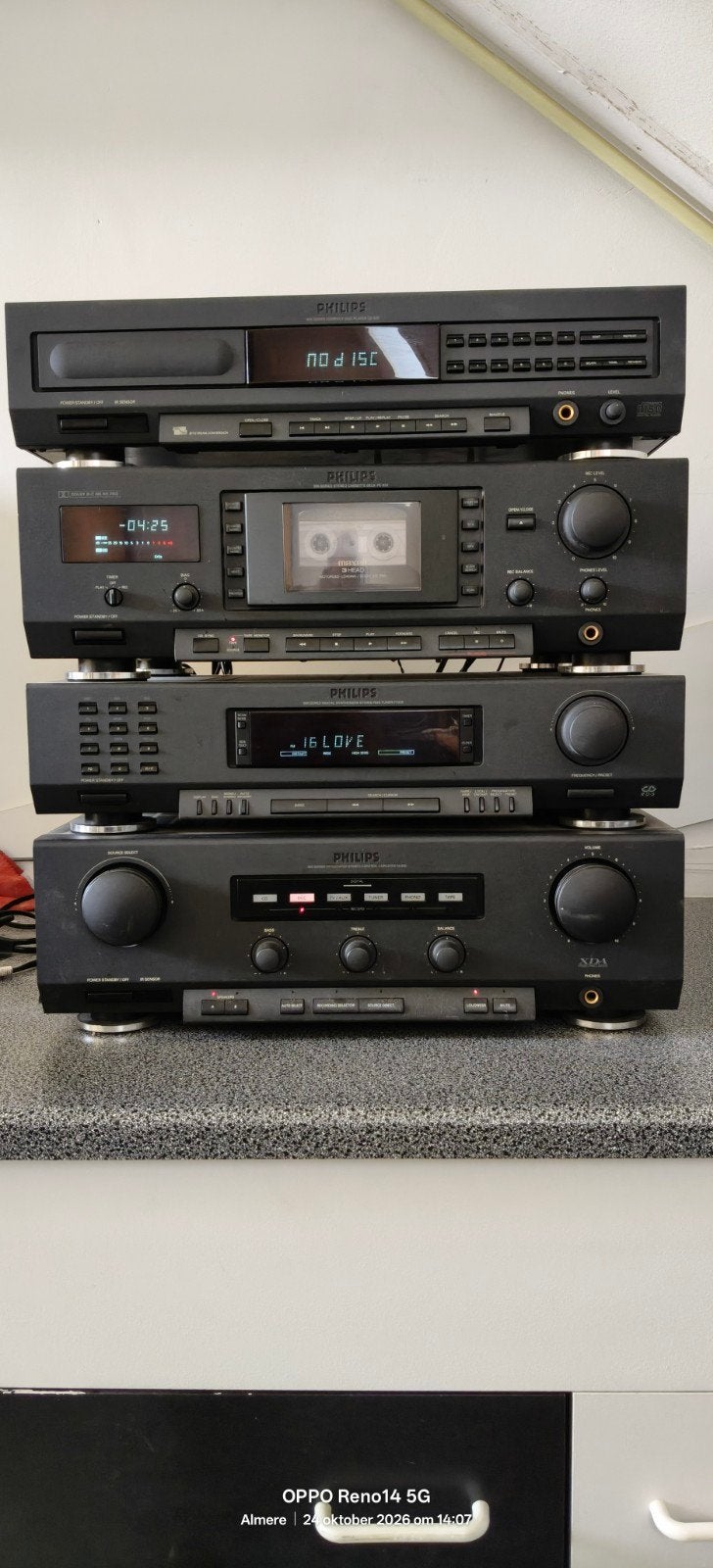 Philips FA930 Versterker, FT930  CD920 , FC950, Ophalen, Philips, Gebruikt, Losse componenten