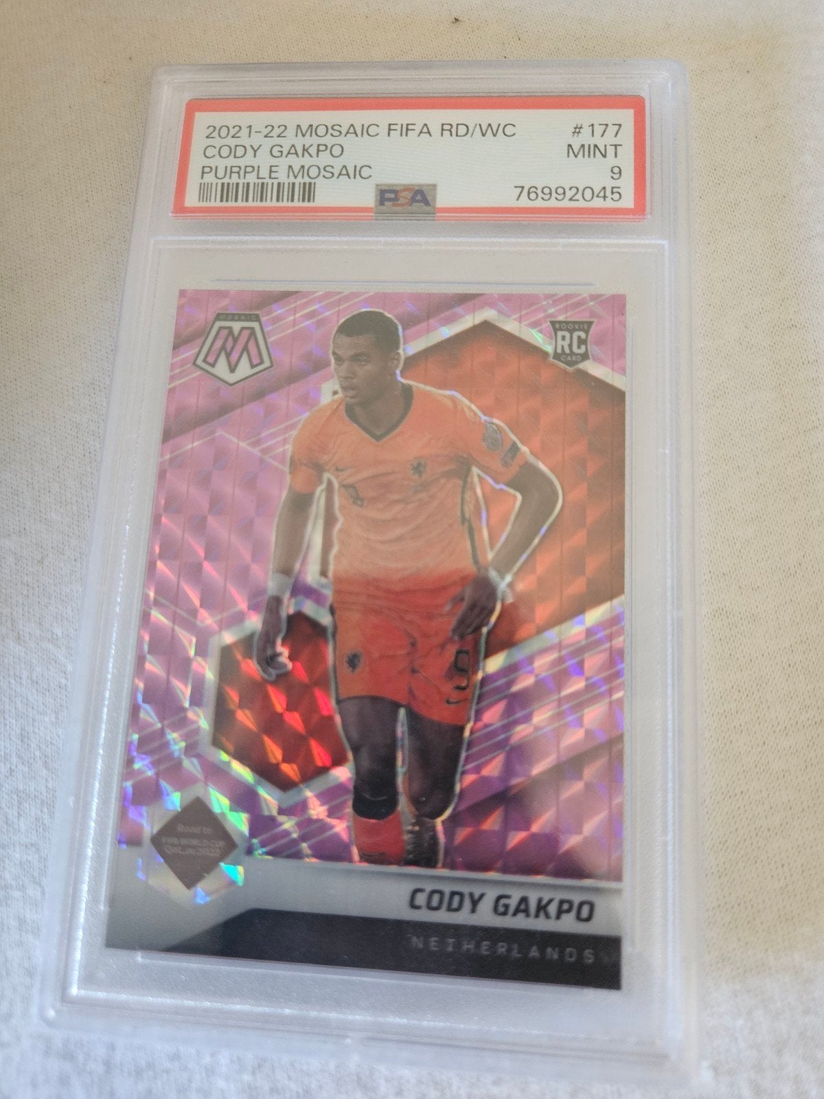 Cody Gakpo Panini PSA, Ophalen of Verzenden, Zo goed als nieuw, Buitenlandse clubs, Poster, Plaatje of Sticker