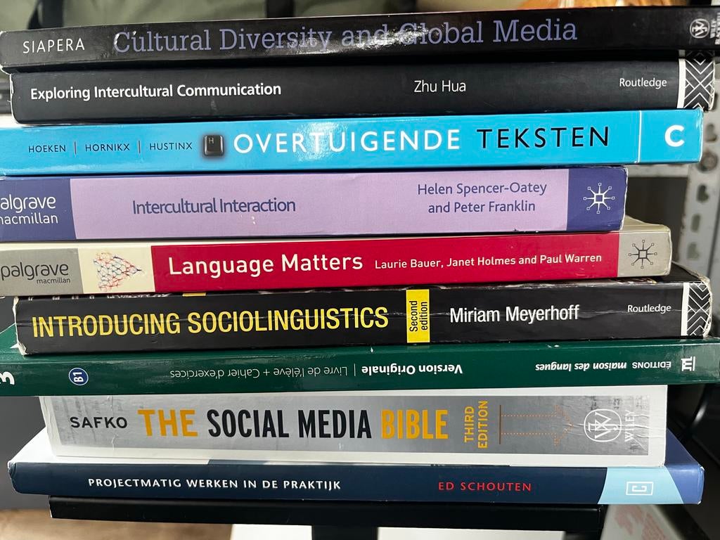 Diverse collectie studieboeken (communicatie, sociologie), Boeken, Partijen en Verzamelingen, Ophalen of Verzenden, Gelezen, School, Studie en Wetenschap