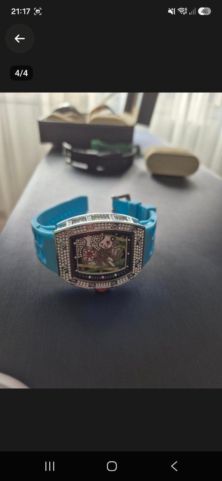 Richard Mille stijl horloge met panda design, Overige merken, Overige materialen, Polshorloge, Kunststof