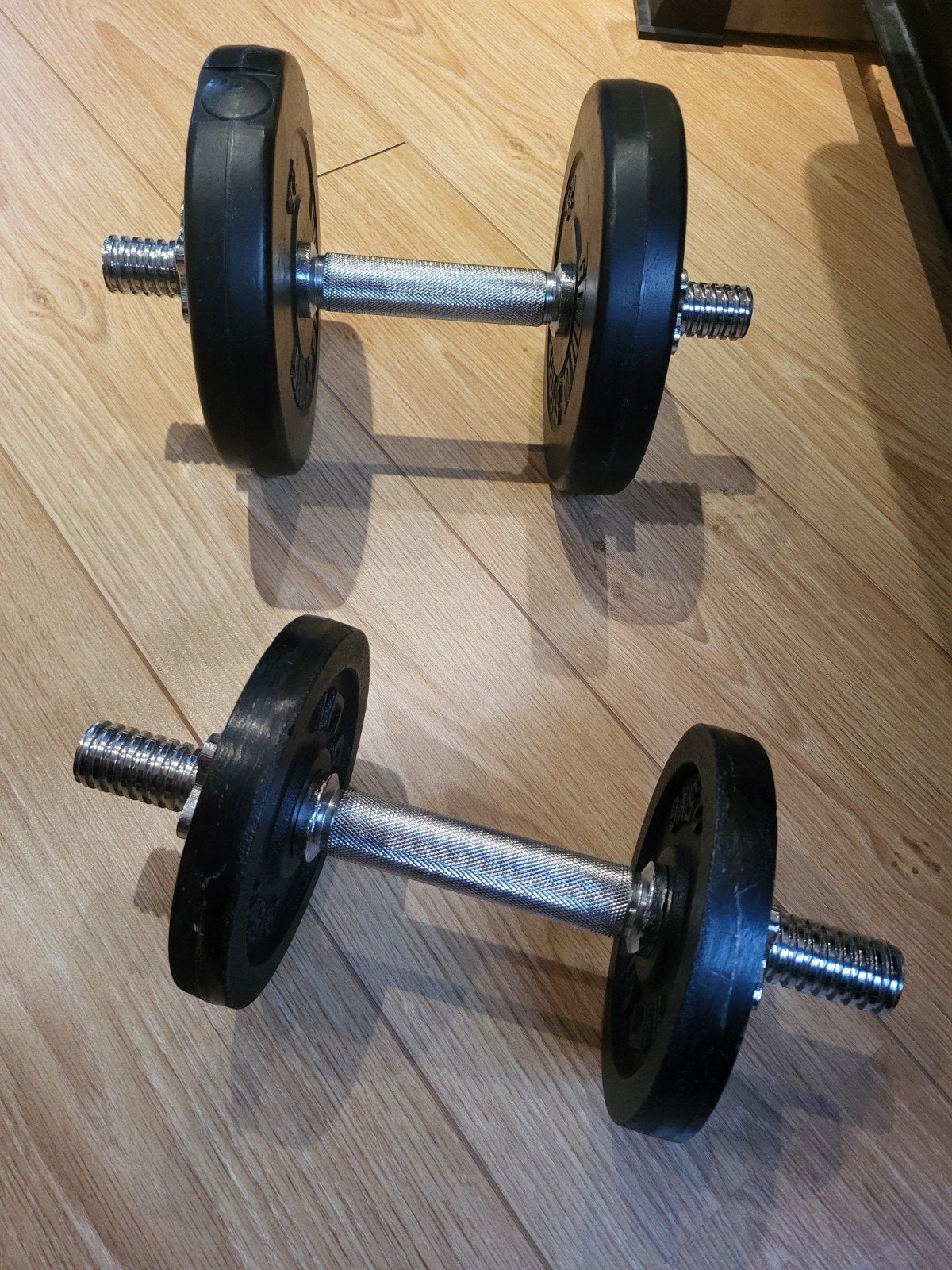 PowerMark Fitnessbank, gewichten & 2x stang, Ophalen, Zo goed als nieuw, Armen, Fitnessbank