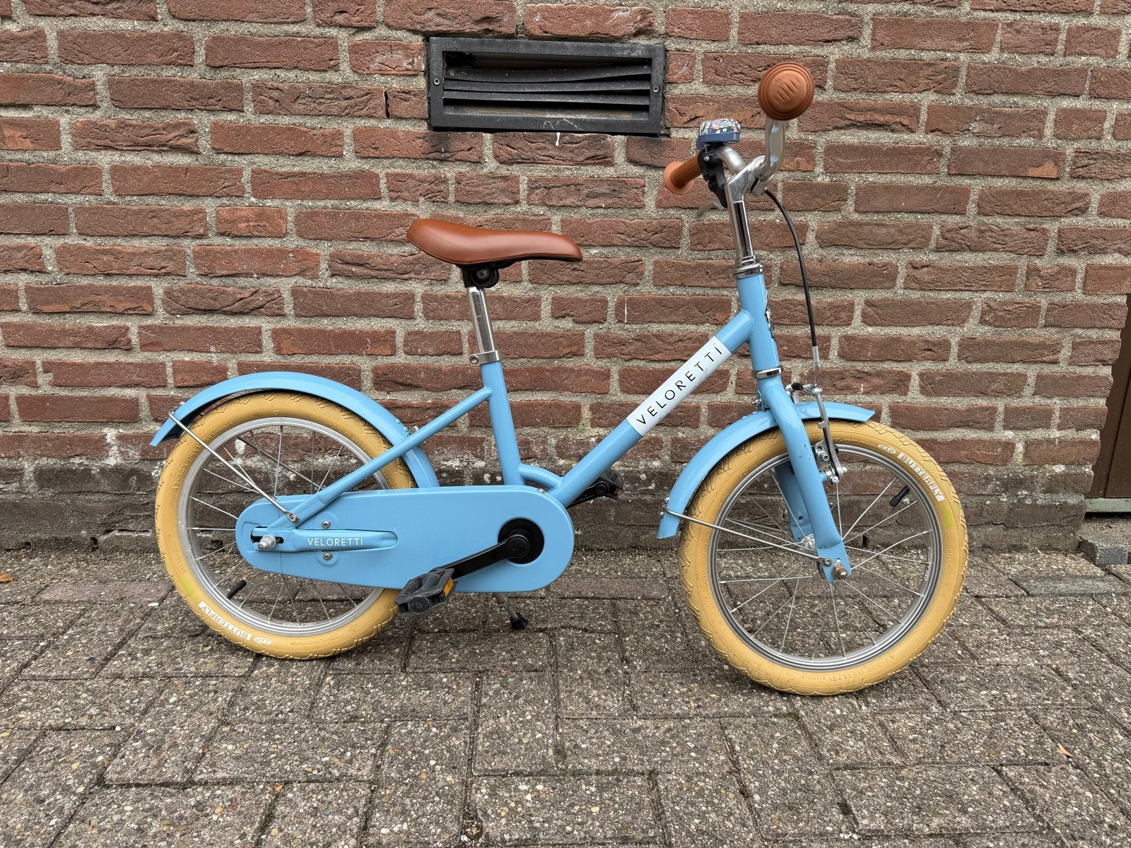 Veloretti kinderfiets 16 inch in goede staat, Fietsen en Brommers, Fietsen | Kinderfietsjes, Ophalen, Gebruikt, Terugtraprem, 16 tot 20 inch