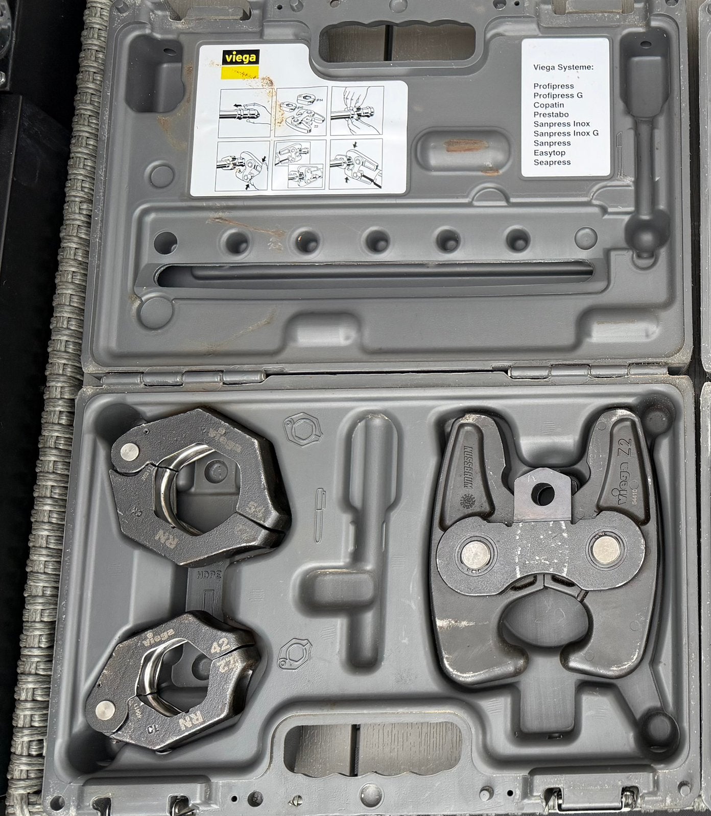 Viega zwenkbek set 42-54 + Z2 adapter bek ZGAN, Ophalen, Zo goed als nieuw