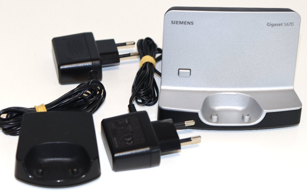 Siemens Gigaset S670 Basis- en laadstation met Opladers, Ophalen of Verzenden, Zo goed als nieuw, 1 handset, Stralingsarm