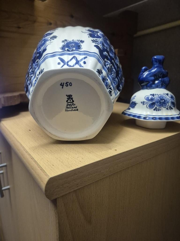 Set van 2 Delfts Blauwe Vazen - Flora Keramiek Handwerk, Antiek en Kunst, Ophalen of Verzenden