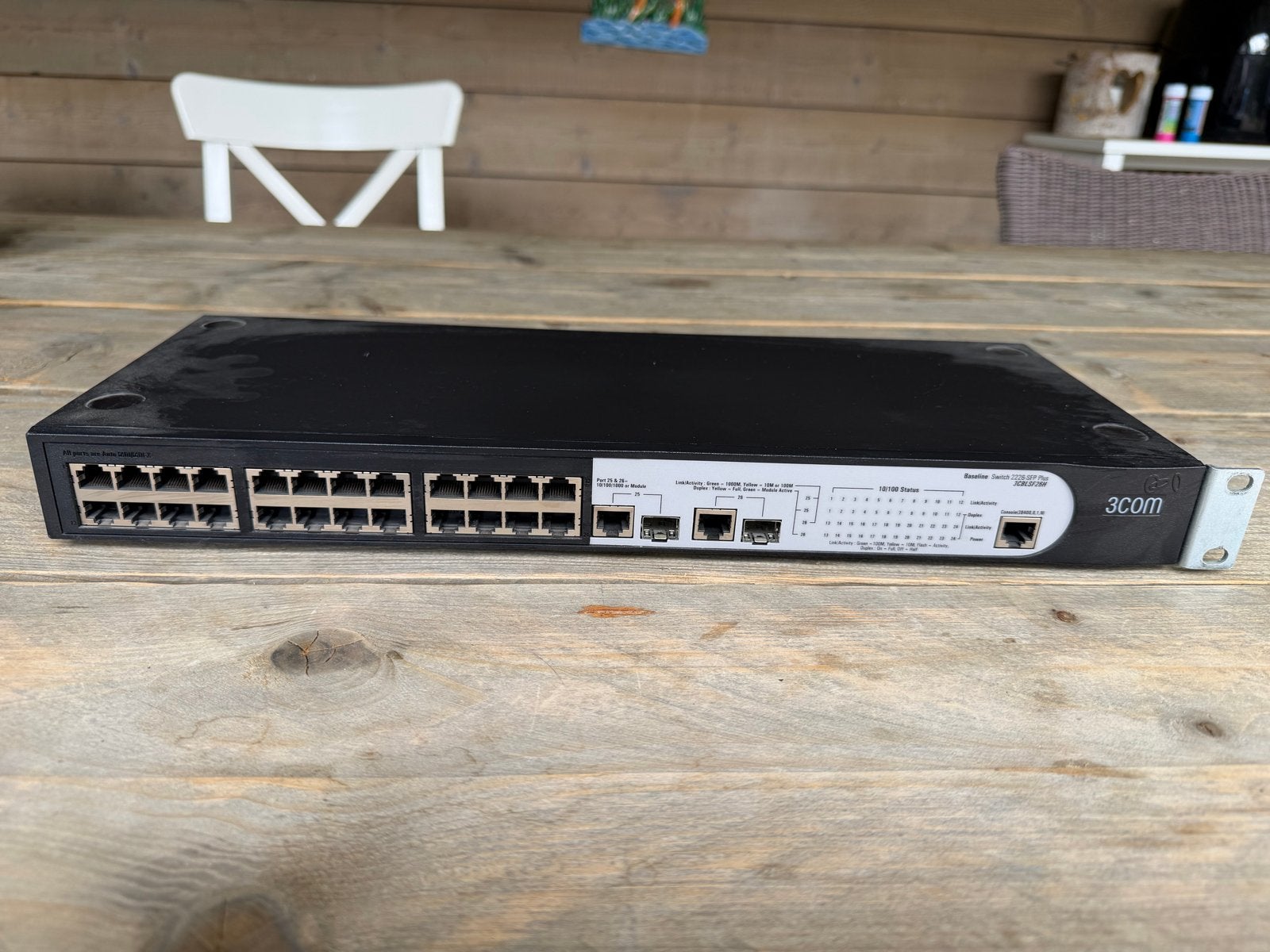 3Com 24 poorts Gigabit Switch, Computers en Software, Netwerk switches, Ophalen, Gebruikt