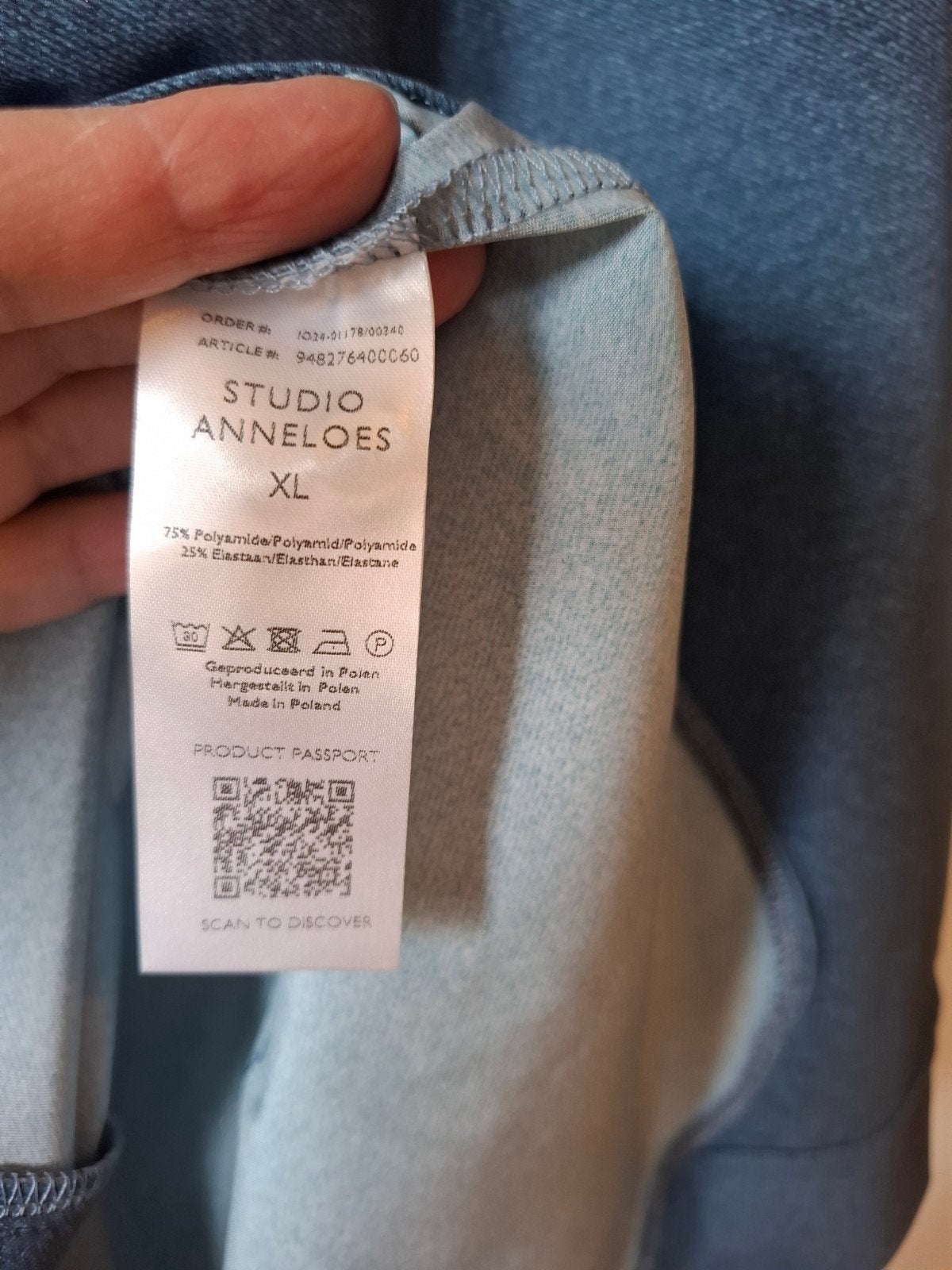 Studio Anneloes Poppy denim travelstof blouse XL/42, Studio Anneloes, Blauw, Maat 42/44 (L), Nieuw