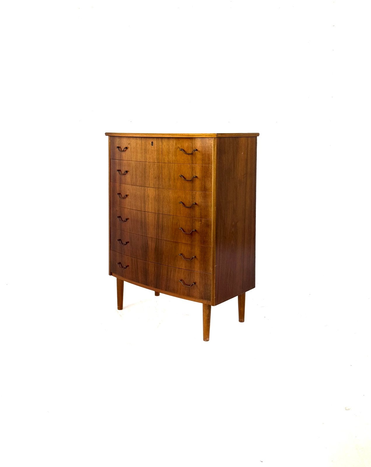 Vintage Deense notenhouten ladekast ‘60, Overige houtsoorten, 100 tot 150 cm, Zo goed als nieuw, Nvt