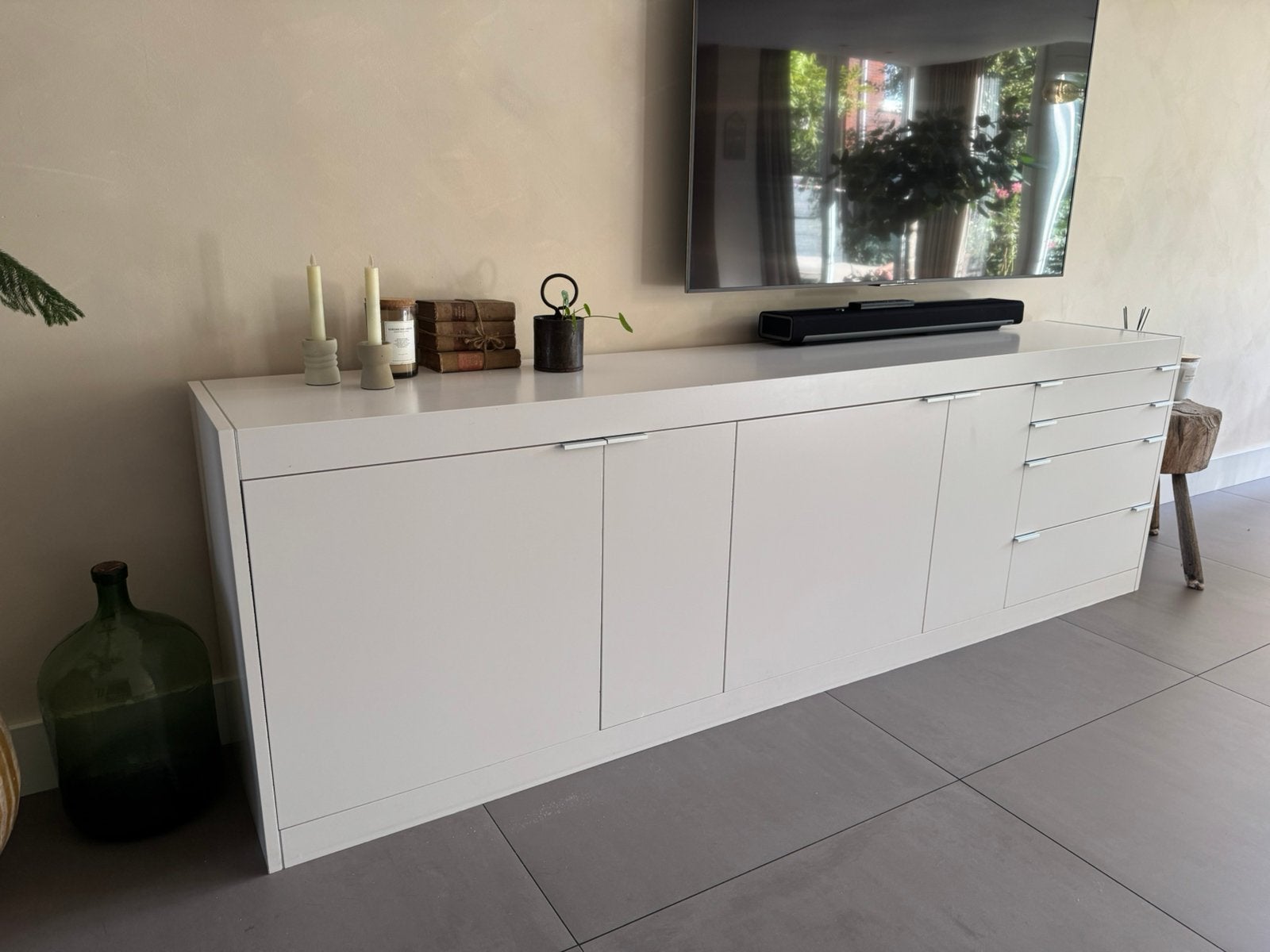 Originele Pastoe L-serie dressoir 260 cm – wit – vintage, Huis en Inrichting, Ophalen, Gebruikt, 200 cm of meer, Modern