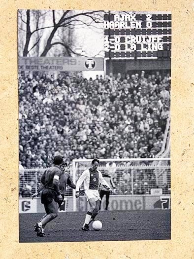 Org z/w foto 20x30 cm Johan Cruijff in De Meer Ajax 6-12-'81, Verzenden, Nieuw, Ajax, Poster, Plaatje of Sticker