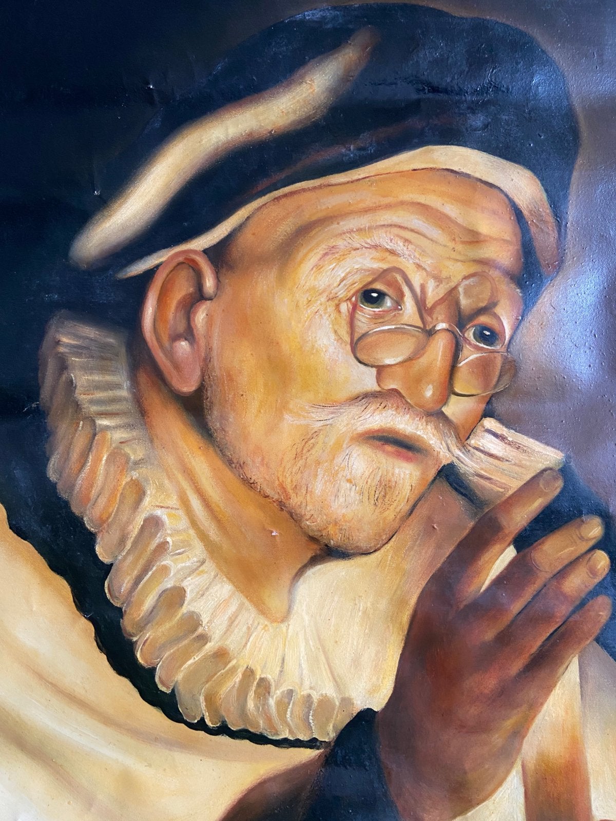Groot olieverfschilderij naar Rembrandt – 90 x 105 cm, Antiek en Kunst, Ophalen