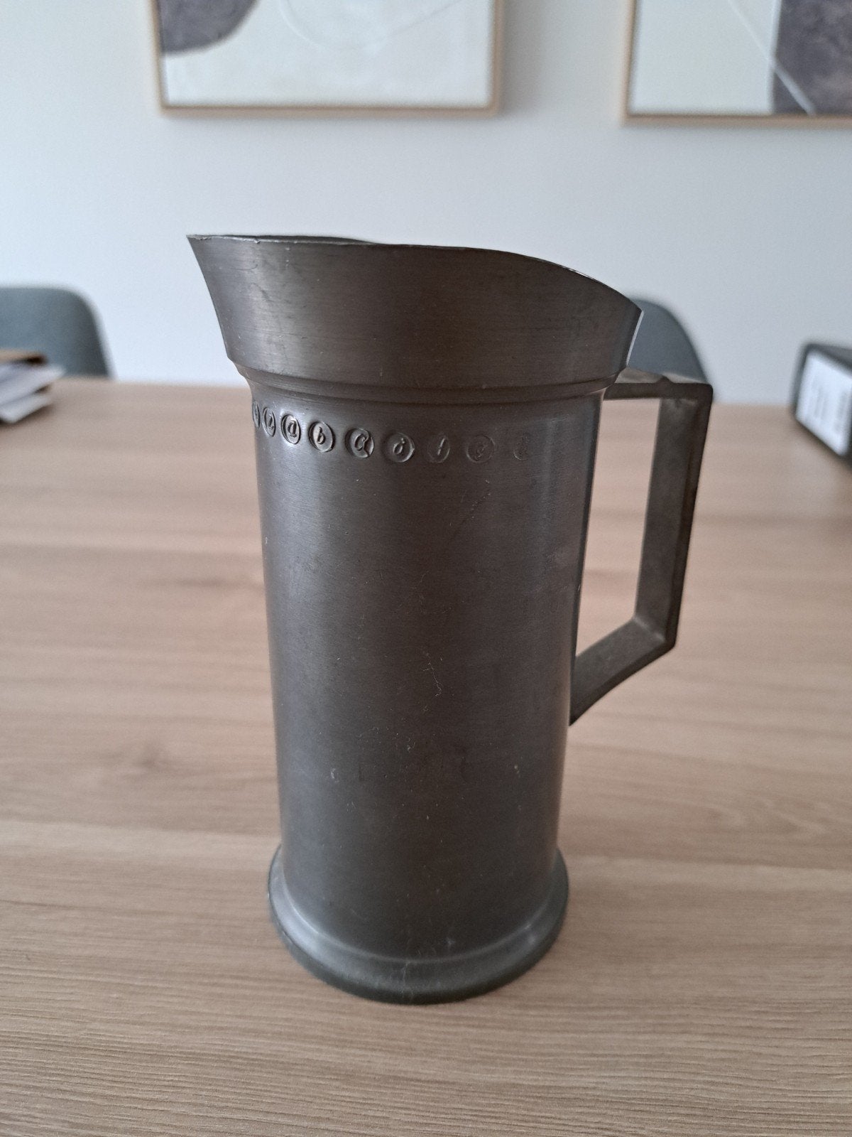 Antieke tinnen kan - Halve liter, Antiek en Kunst, Ophalen of Verzenden