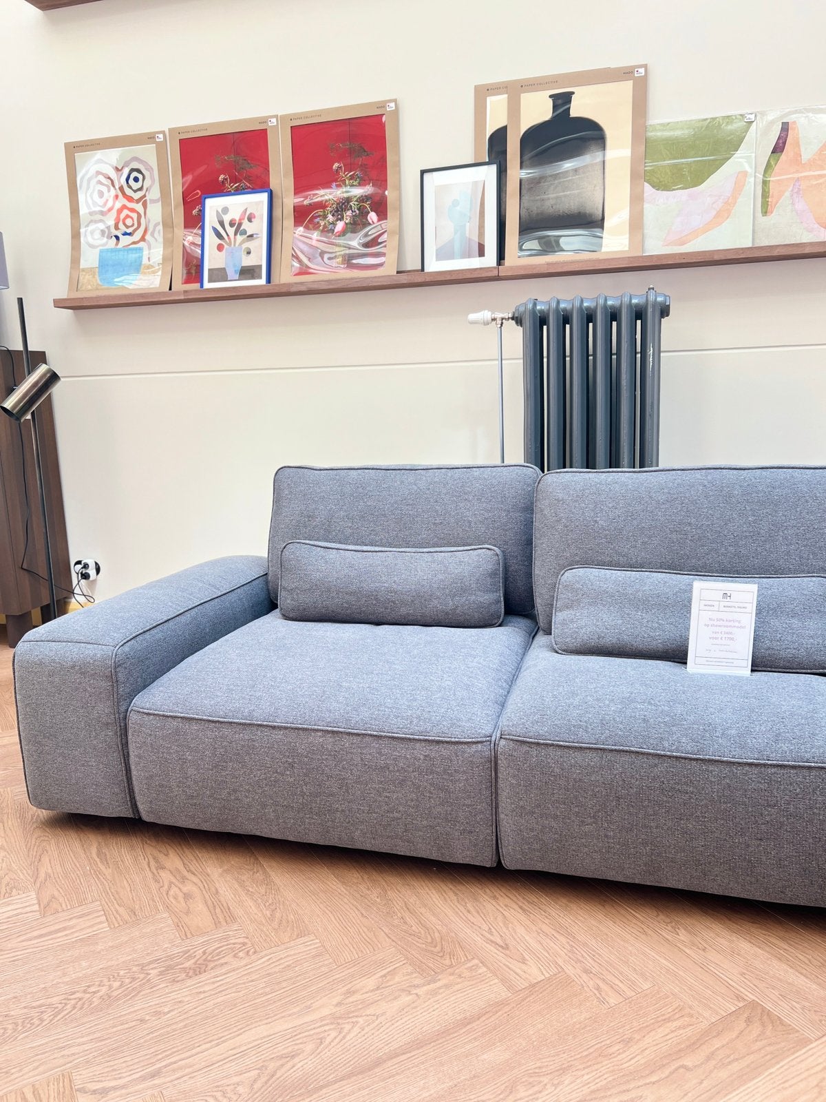 Modulaire bank Skogen Sigurd met elektrisch verstelbare, Nieuw, 125 cm of meer, Ophalen of Verzenden, Stof