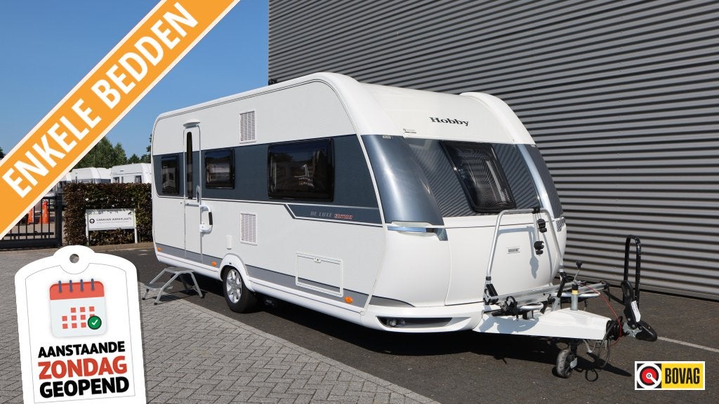 Hobby De Luxe Edition 495 UL Mover + Luifeltent, Caravans en Kamperen, Rondzit, Hobby, Schokbreker, Bedrijf