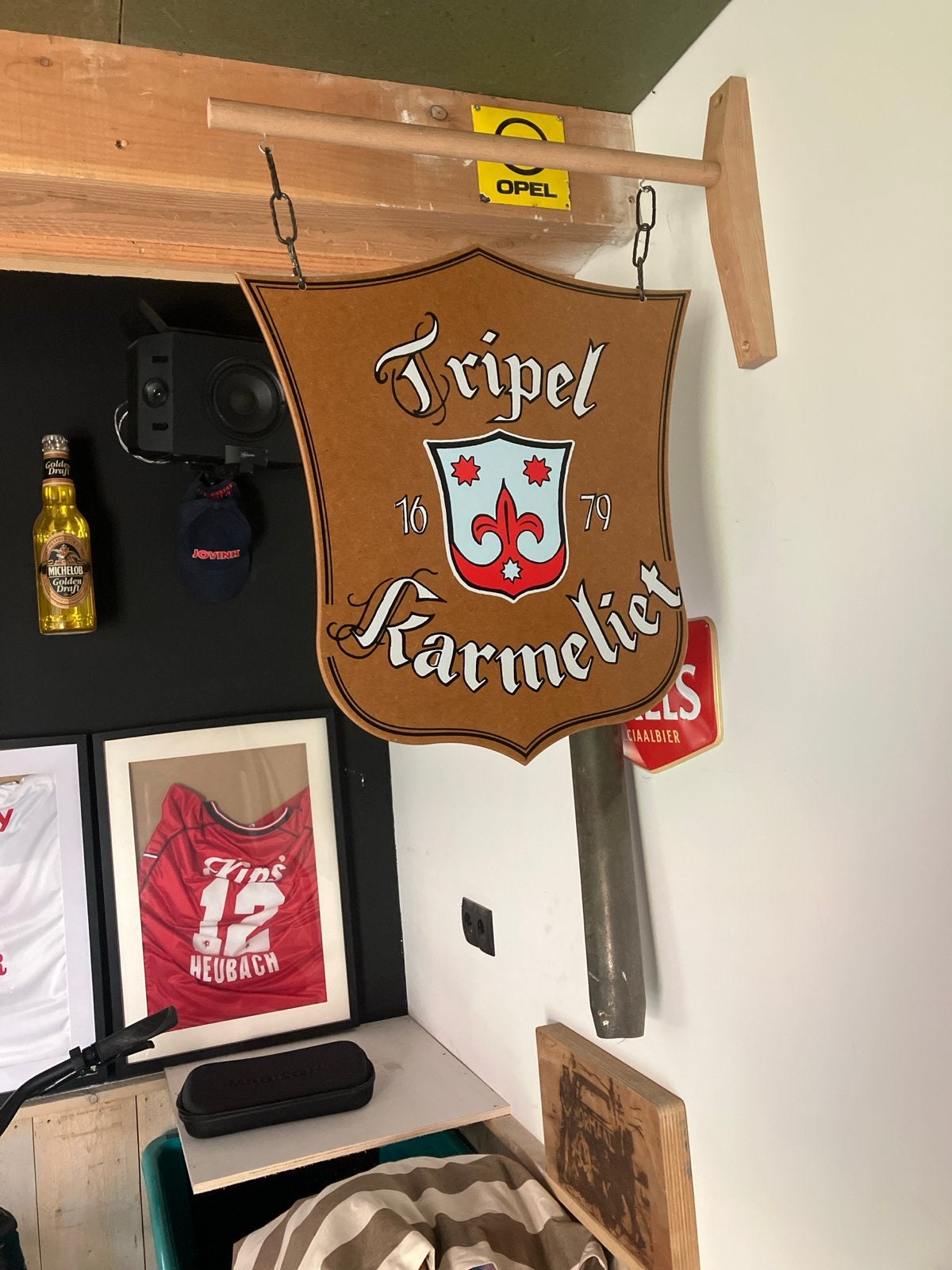 Tripel Karmeliet uithangbord - Decoratief bierbord, Ophalen, Gebruikt