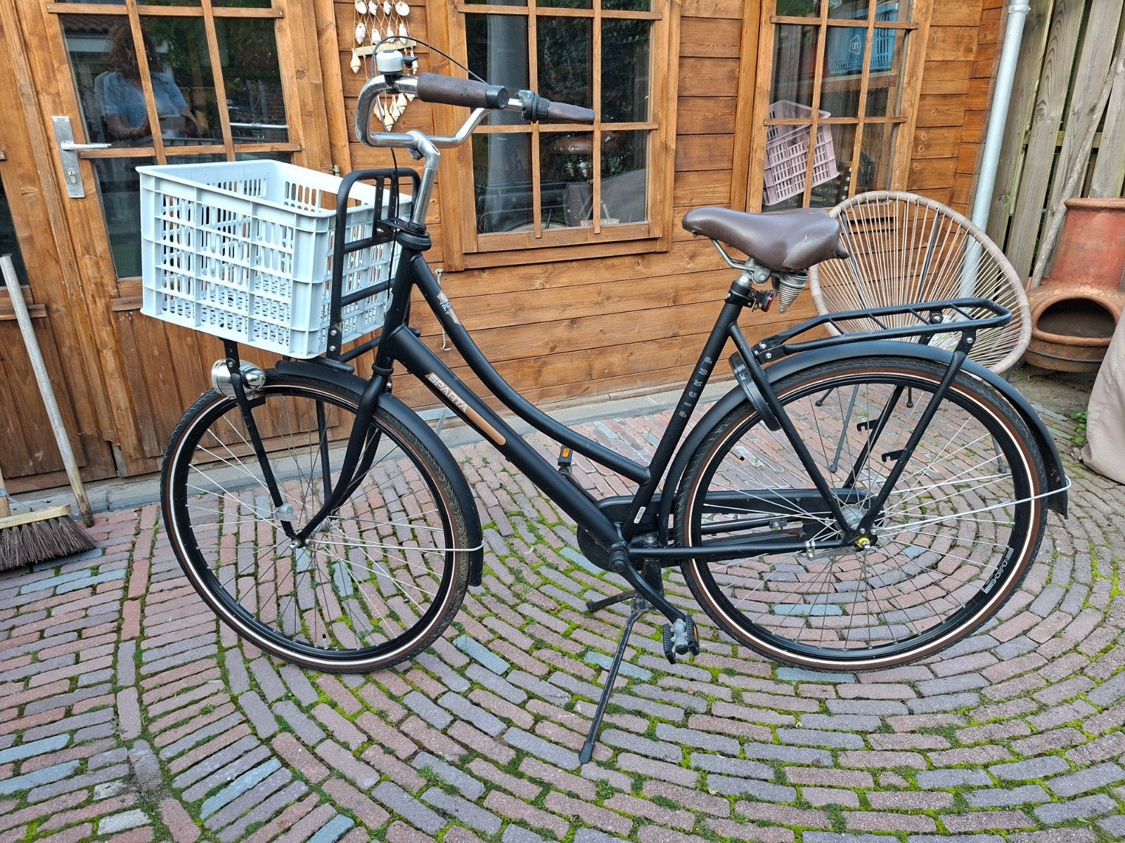 Sparta Pick Up zwart 28 inch, 57 cm, Ophalen, Terugtraprem, Gebruikt, Versnellingen