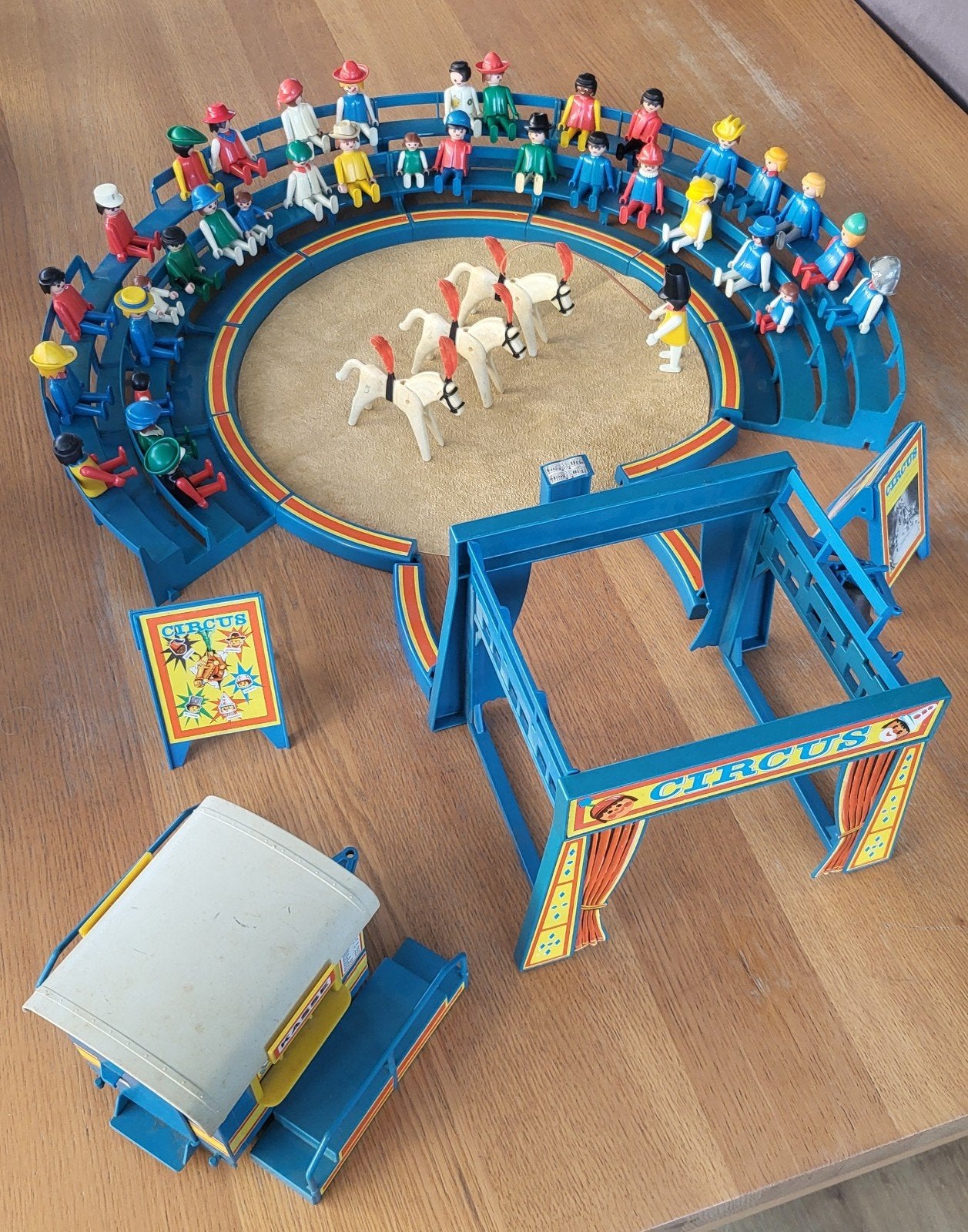 Playmobil 3510 Vintage circus met poppetjes en paarden, Ophalen of Verzenden, Complete set